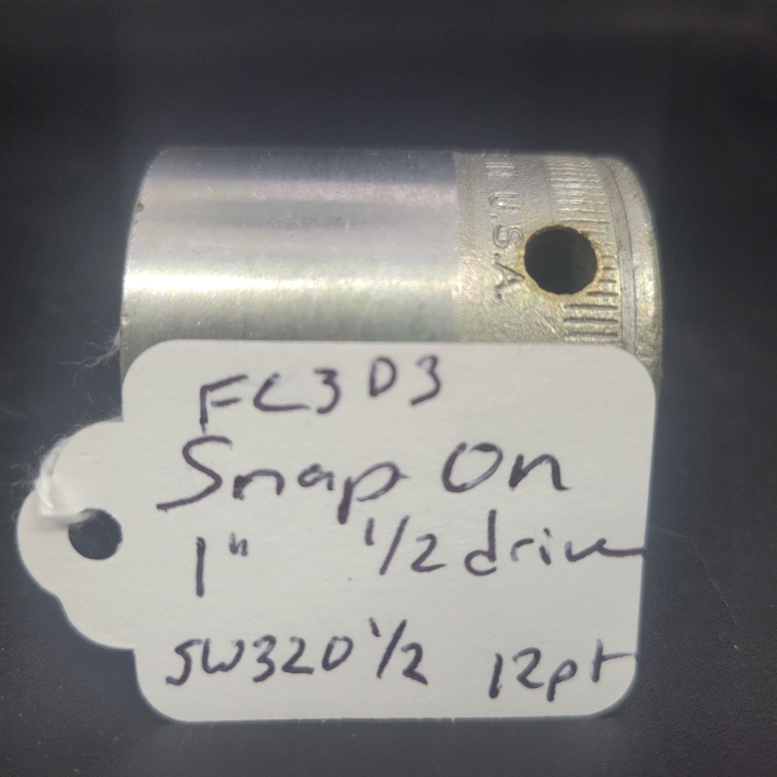 Snap-On 1″ 1/2″ Drive 12 point Socket SW320-1/2 VTG
