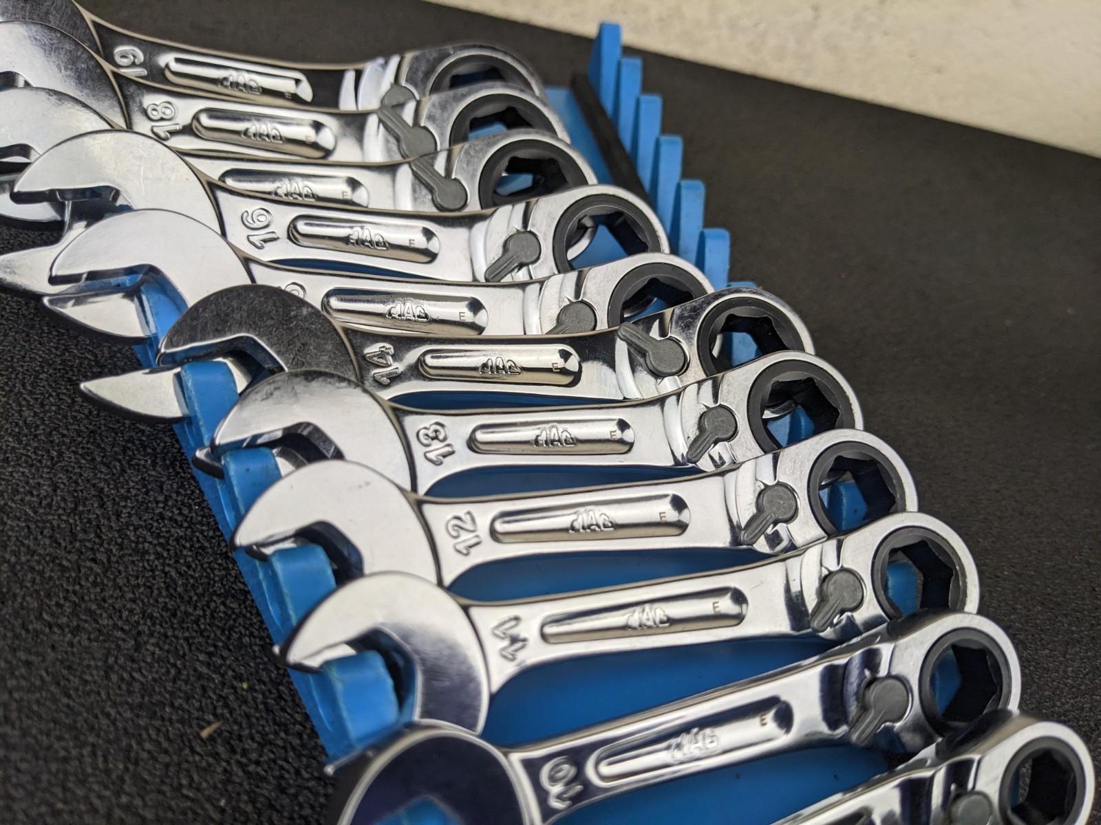 #bo789 Mac Tools SRWMS146PT 14pc Metric 6 Point Stubby Ratcheting Wrench Set