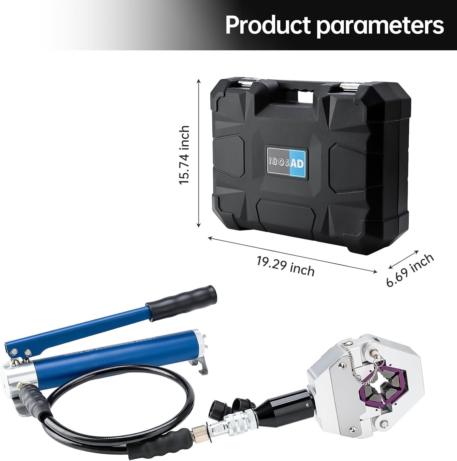 Hydraulic Hose Crimper Kit with Manual Pump for Efficient A/C Repairs – 71500
