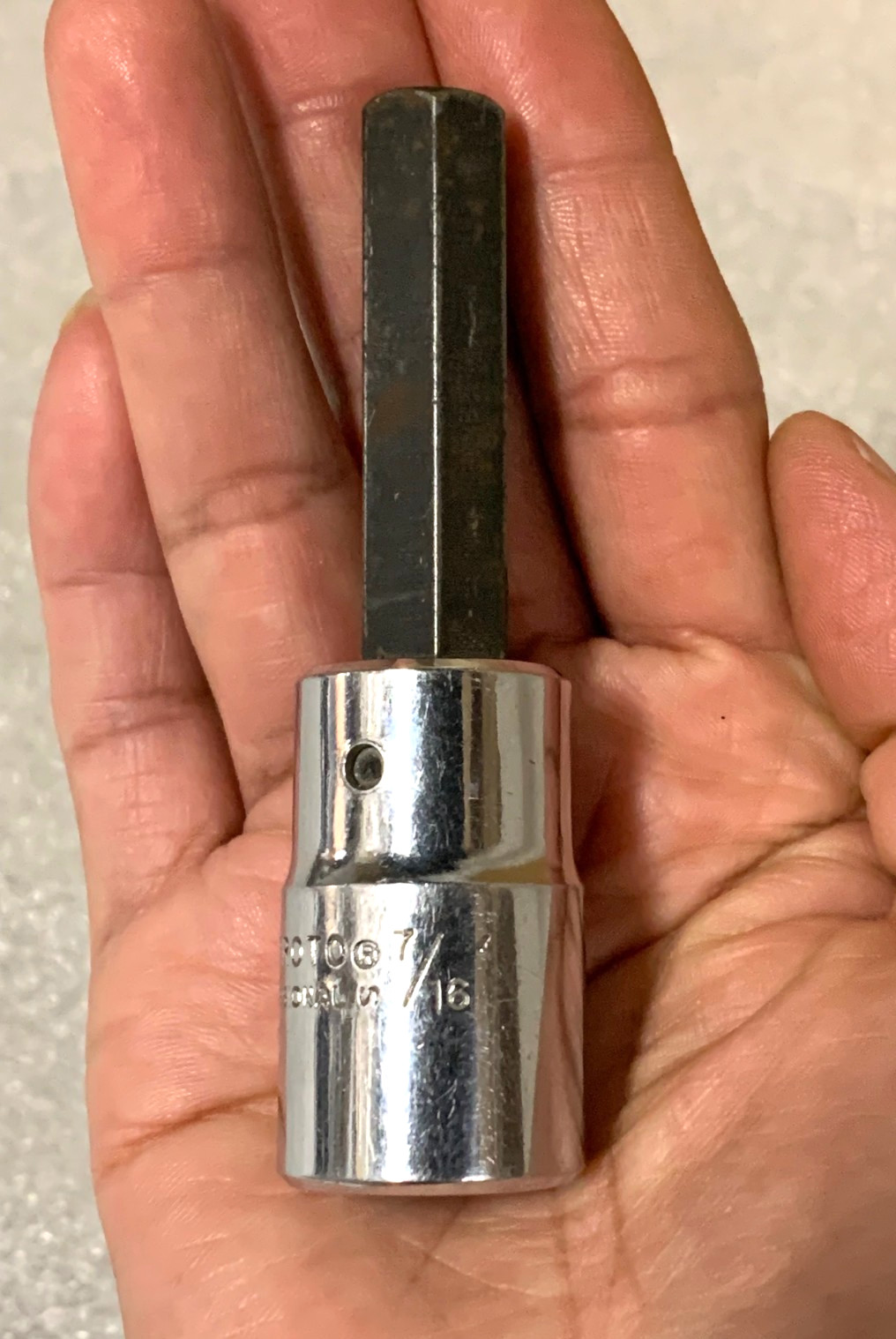 Proto Professional 5441-5/8 , 5/8″, & 5441-7/16, SAE 7/16″ Hex Bit Socket, 1/2″