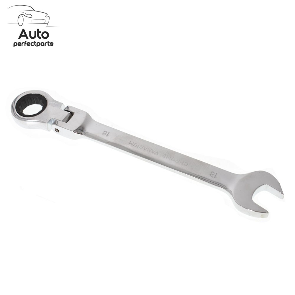 12PCS Flexible Head Ratcheting Spanner Auto Wrench 8-19mm Combination Tools Kit