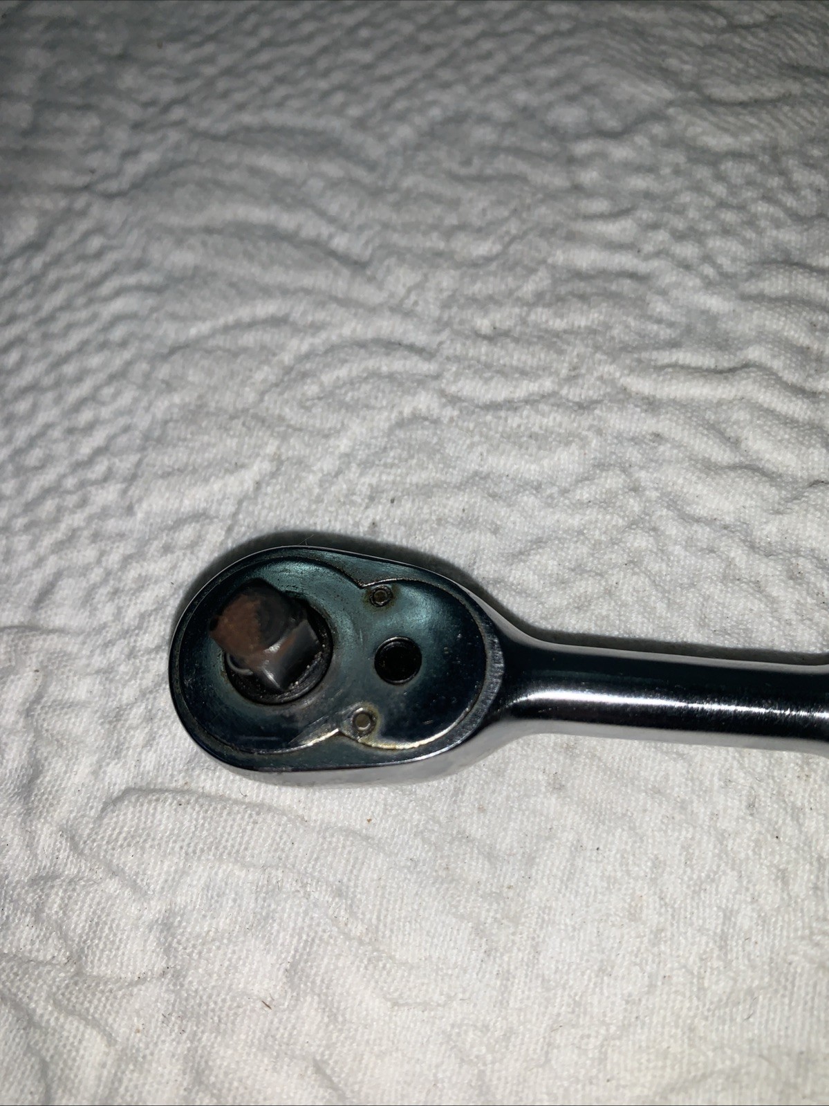 Snap On Tools 1/4” Drive Mini Stubby Compact Chrome Ratchet TM 70 USA Made