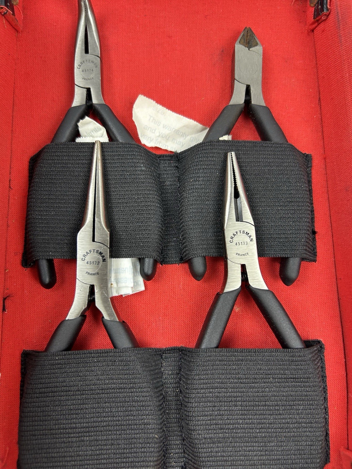 Very Rare Mint Craftsman France Spring Loaded Pliers Set 4pc No 9-45194