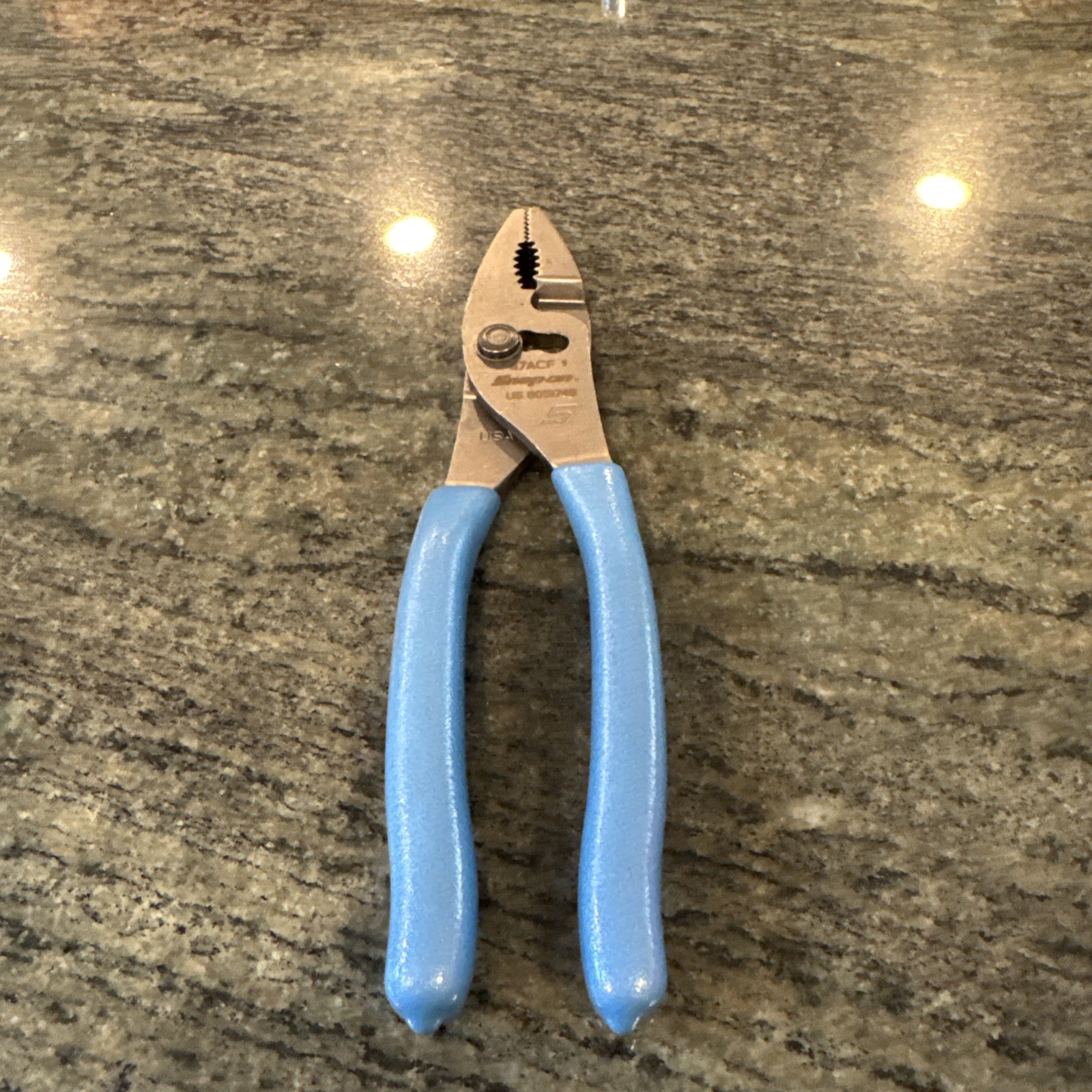 Snap On 47acf 8″ talon grip combination slip joint pliers pearl blue new