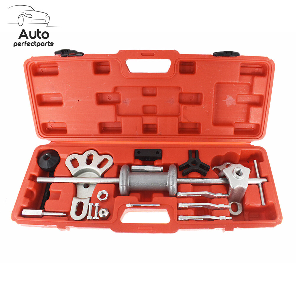 17P Slide Hammer Dent Puller Tool Kit Wrench Adapter Axle Bearing Hub Auto Kits