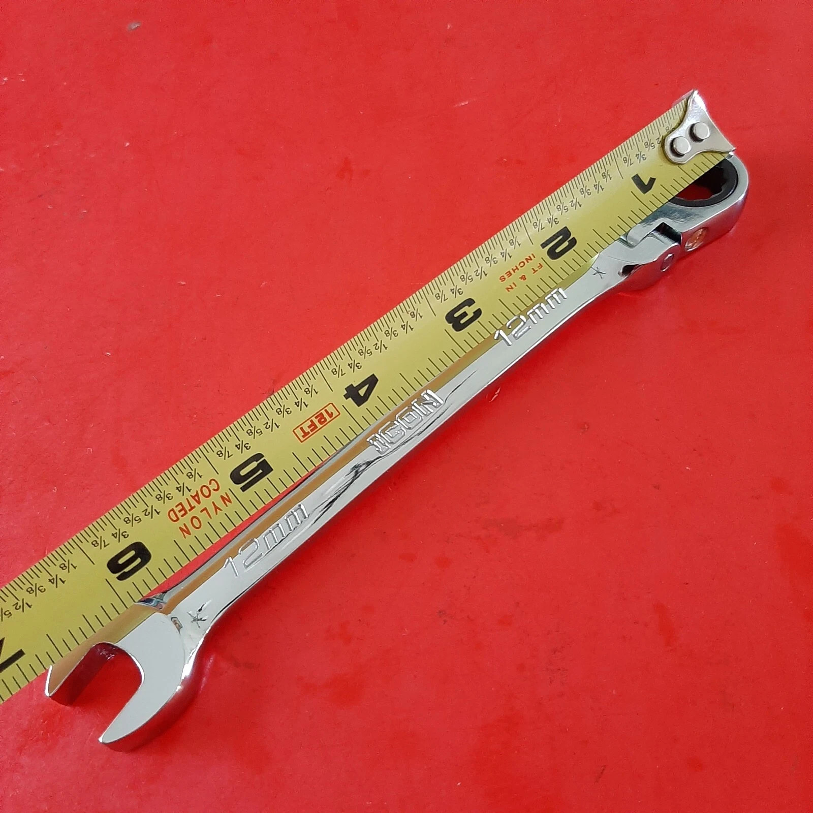 NEW ICON PROFESSIONAL 12MM FLEX HEAD RATCHETING WRENCH WRFM12 RATCHET 12PT POINT