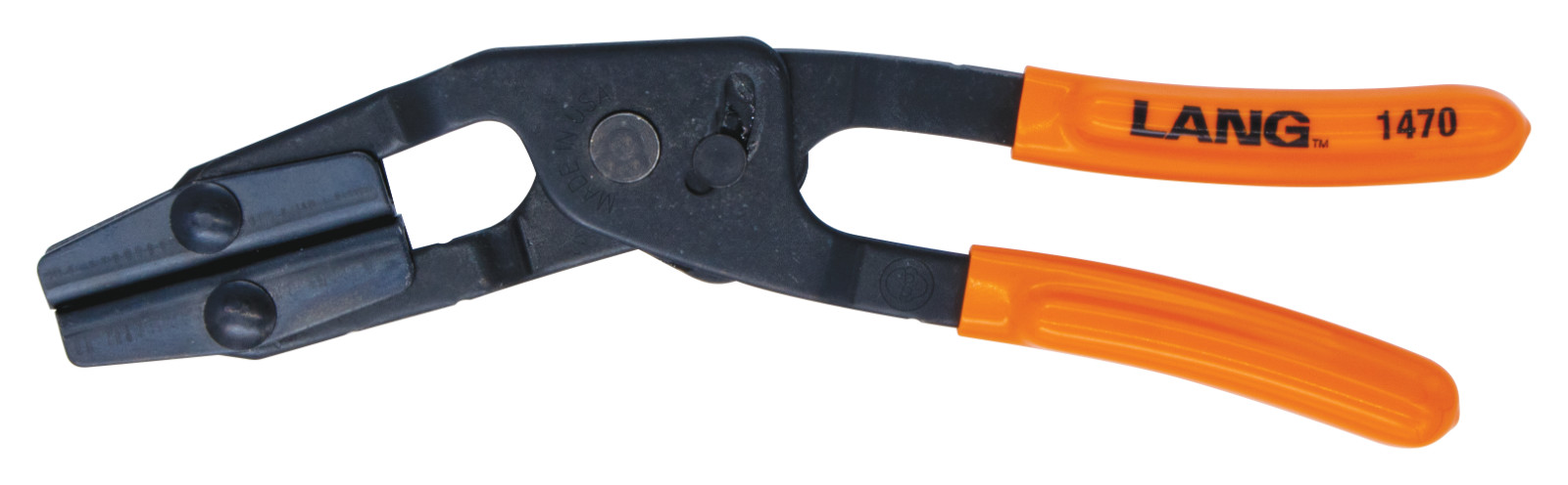Lang 1470 10″ Hose Pinch Pliers Offset Self Locking Medium Size Made in USA