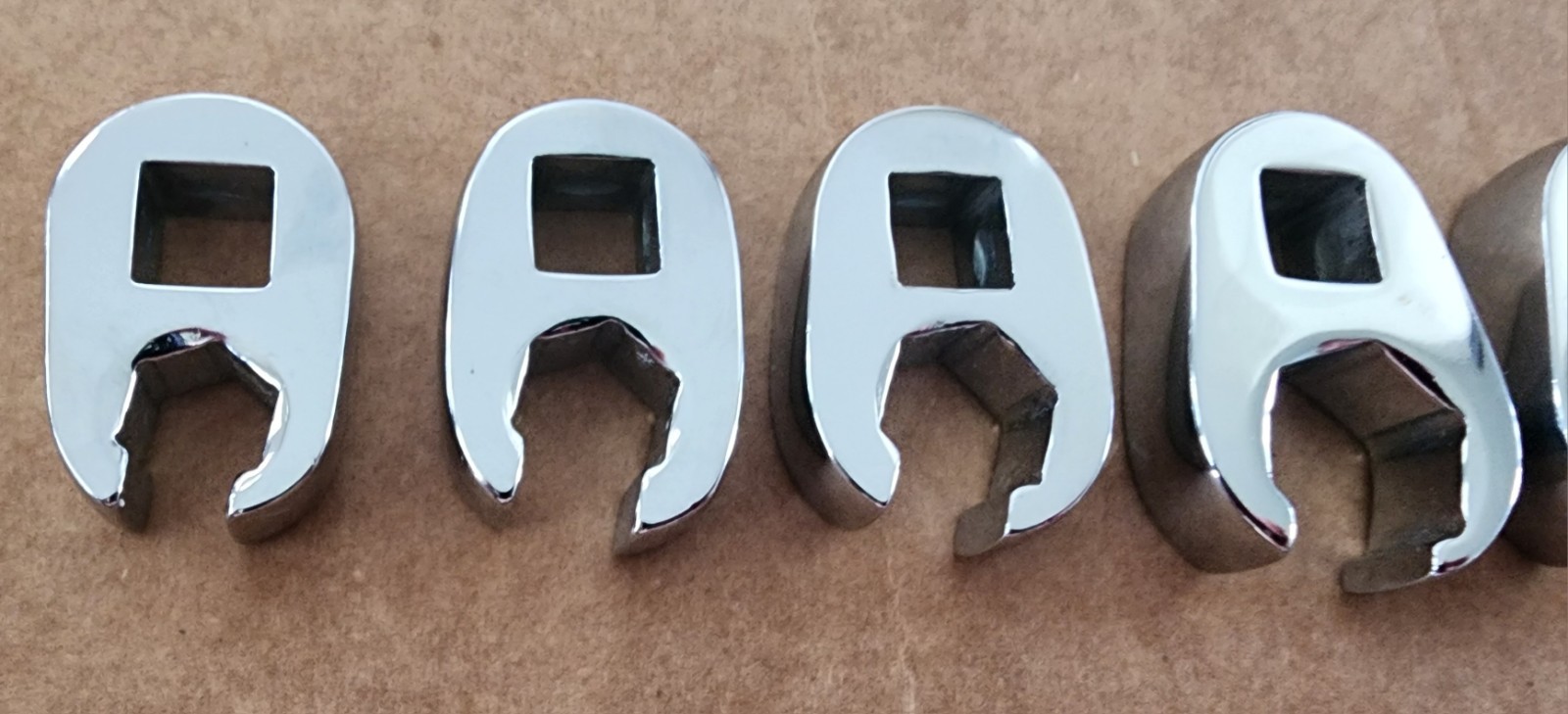 Snap-On 9 pc 3/8 Dr 6Pt SAE Flare Nut Crowfoot Wrench Set 207SFRH 13/16 7/8 Incl