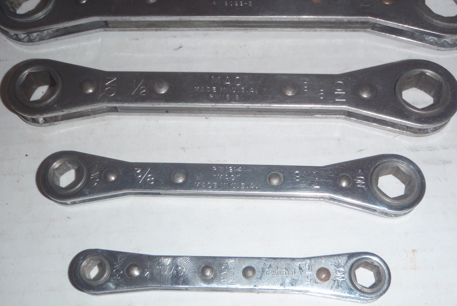 Mac Tools Ratcheting Wrenches Set. No. RBW50S Kit Bag No. KB145