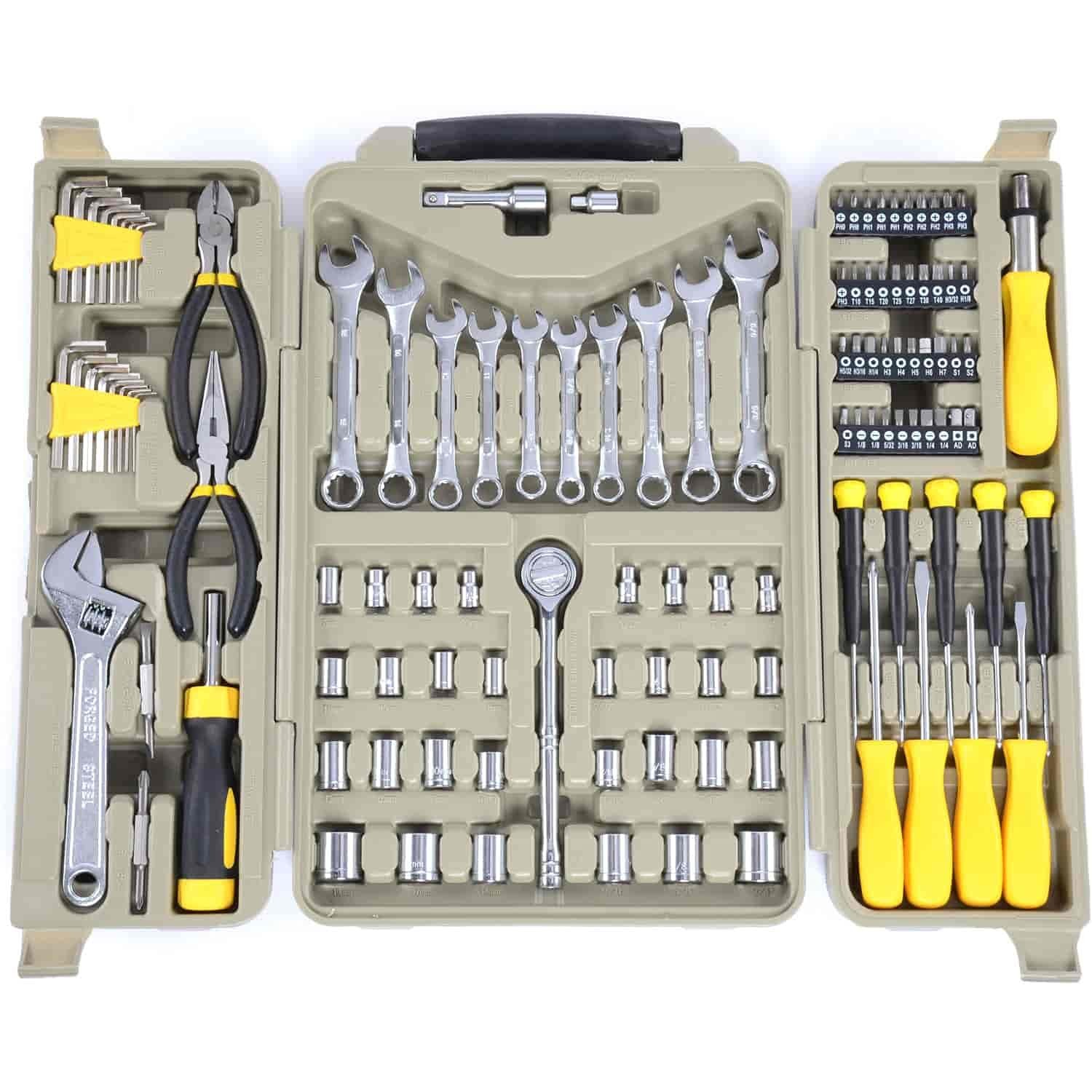 JEGS 80427 123-Piece Tool Set with Carry Case