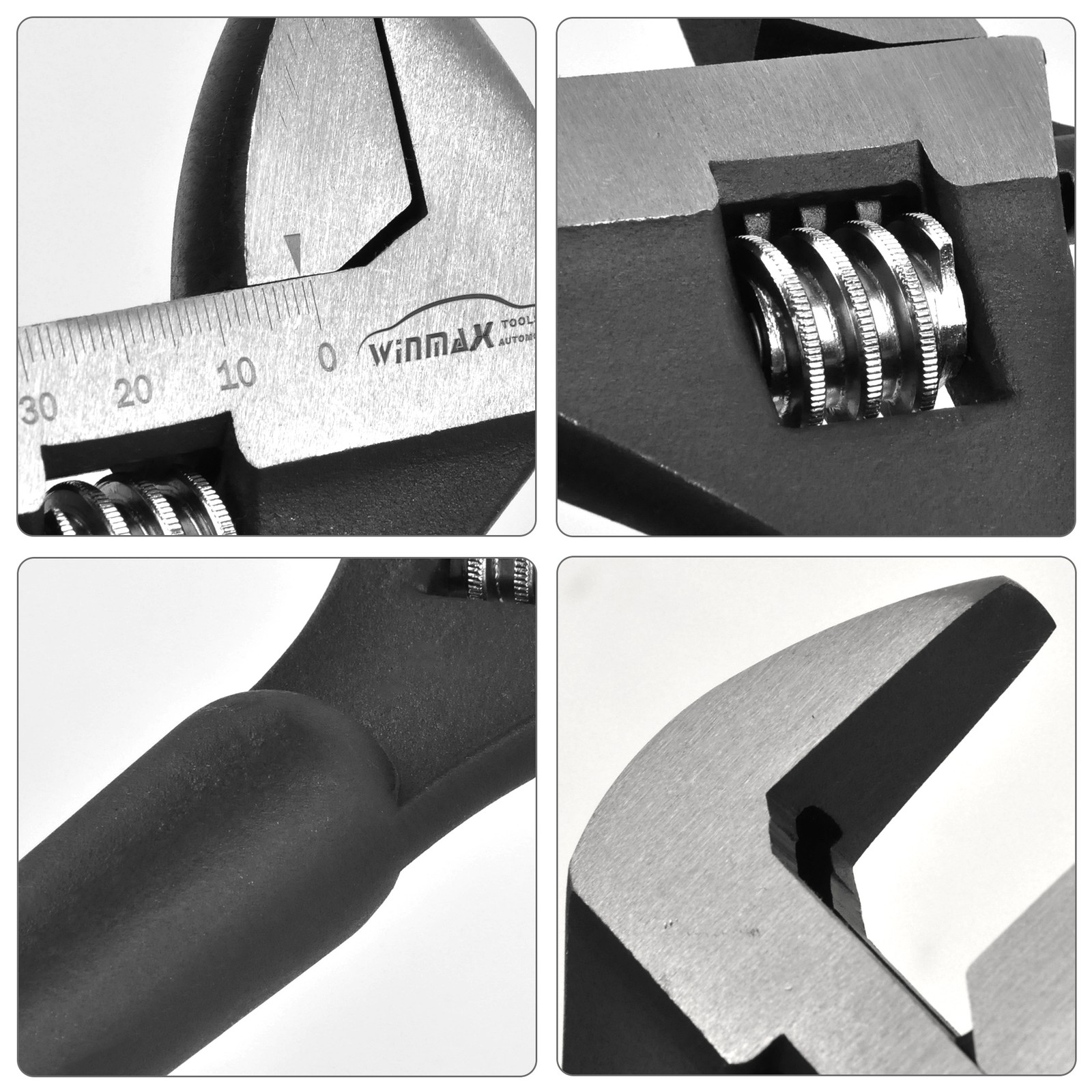10″ 12″ 16″Adjustable Construction Spud Wrench Set SAE &Metric Scale Marked 3pcs