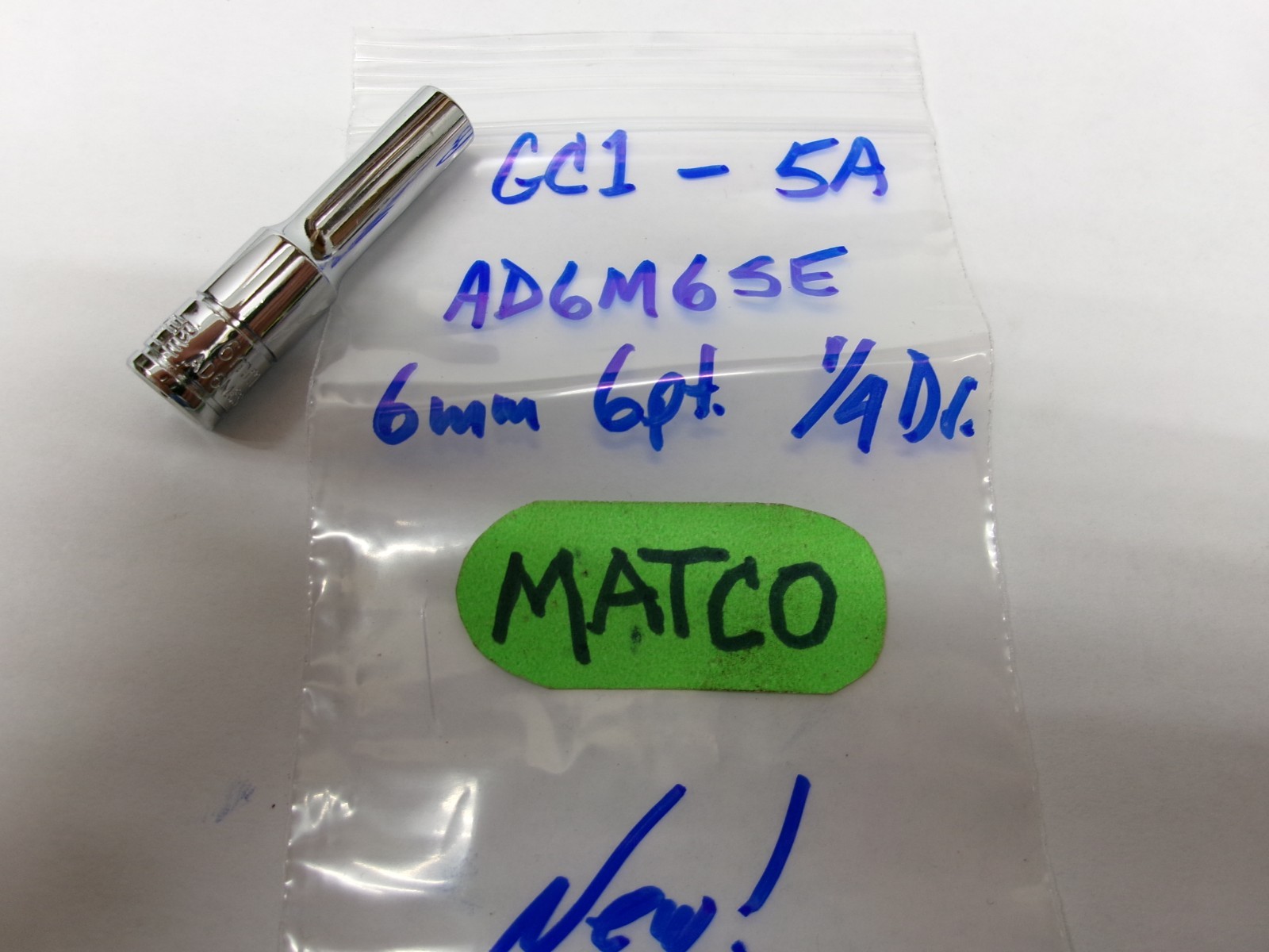 Matco Silver Eagle tools 1/4″ drive 6mm Deep metric Socket AD6M6SE New!