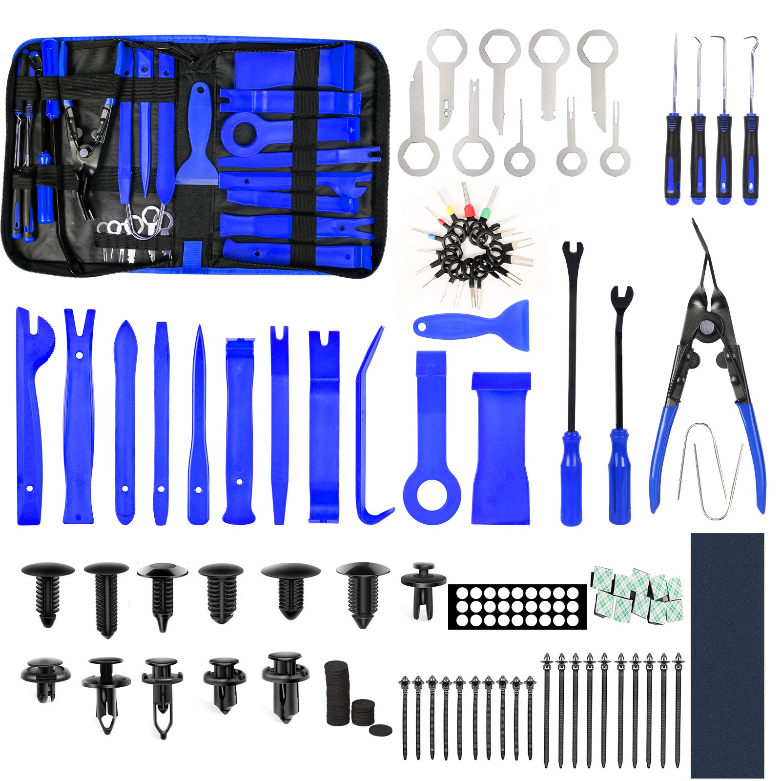 Car Trim Removal Tool 238pcs Molding Pry Kit Auto Panel Door Dash Interior Clip