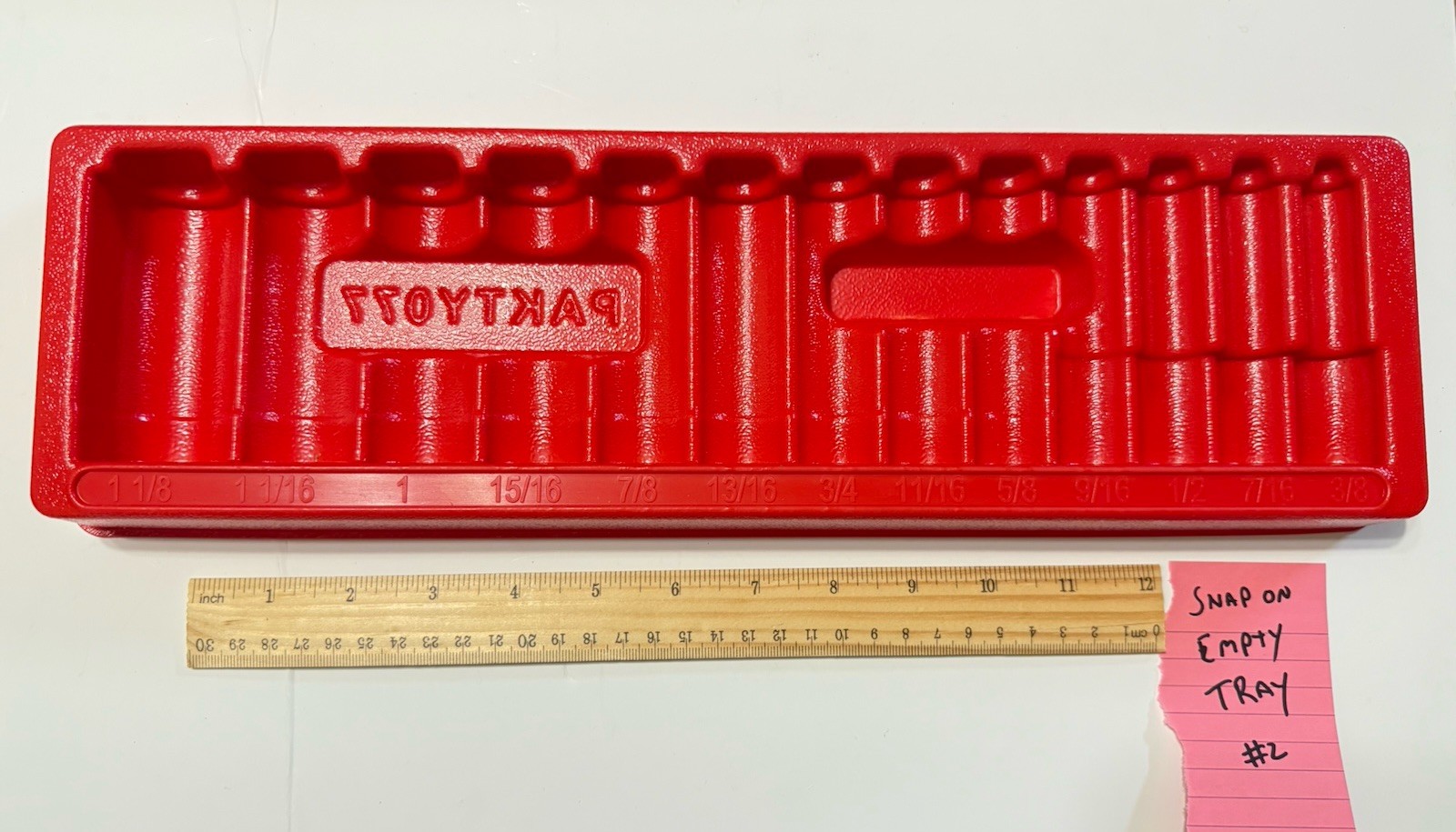 EMPTY TRAY PAKTY077 Snap On 313SYA 1/2″ Dr. 3/8”to1-1/8” SAE Deep 13Pc. NO TOOLS