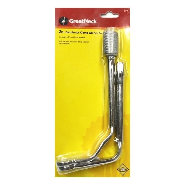 Great Neck Auto Distributor Clamp Wrench Tools – 1/2″ & 9/16″ (2-Piece Set) NEW