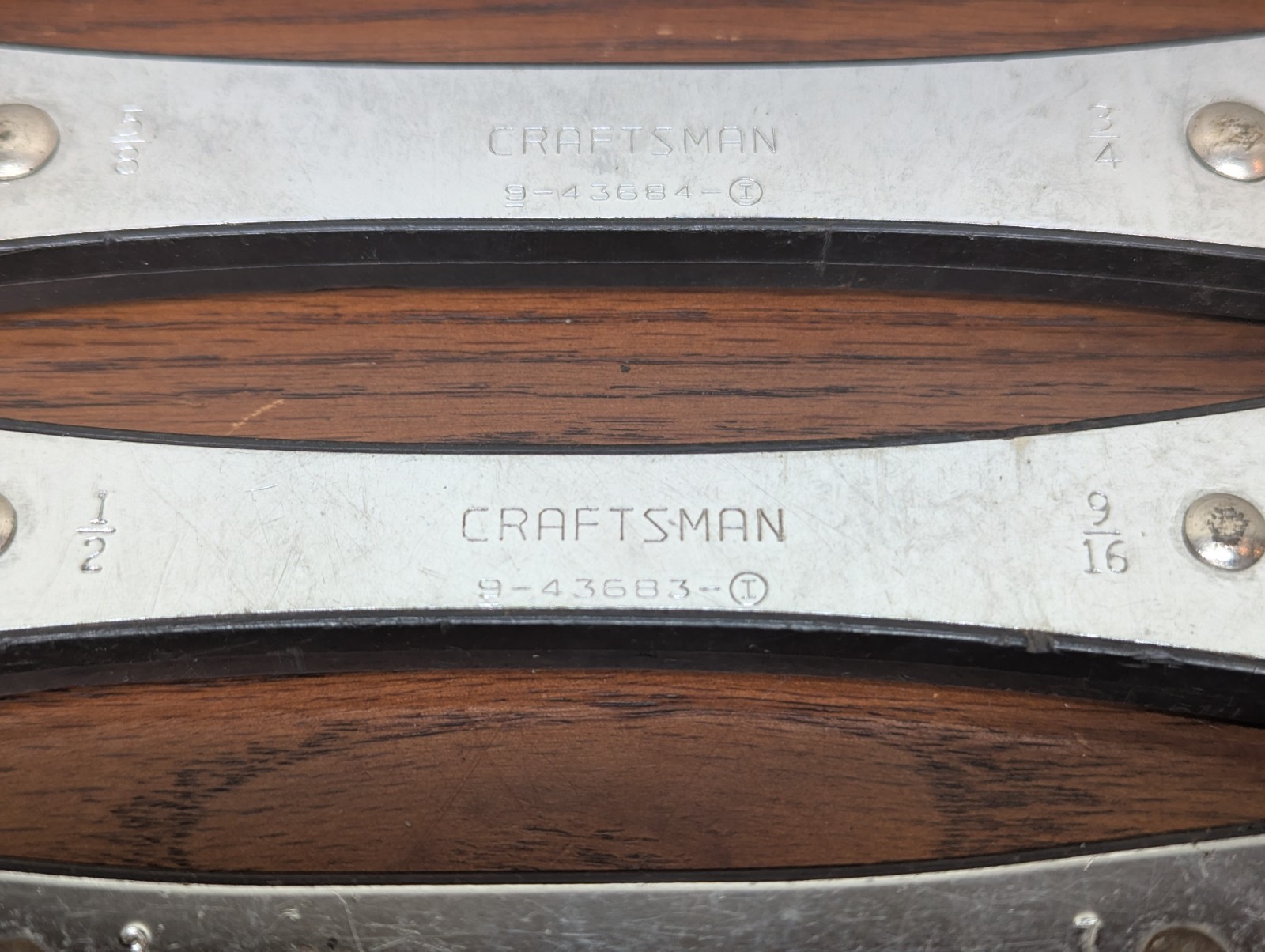 Vintage Craftsman 5pc SAE Box End Ratcheting Wrench Set Sears Made in USA