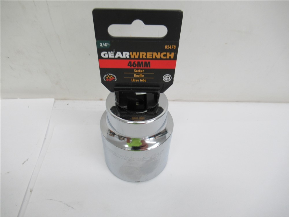 GearWrench 82478, 46mm Standard Socket, 3/4″ Drive, 12 Point