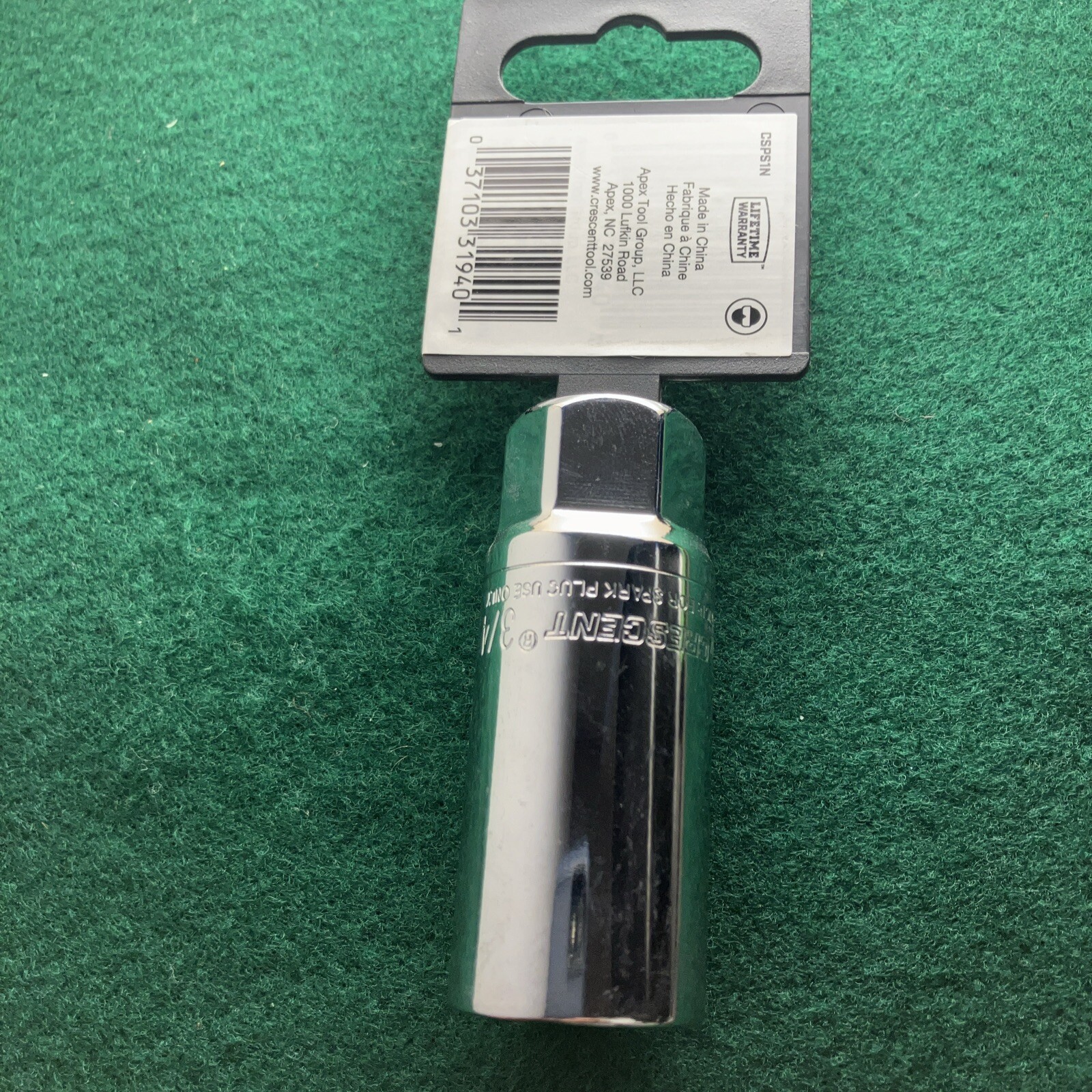 Crescent CSPS1N 3/8″ Drive 6pt Spark Plug Socket 3/4″ Lifetime warranty