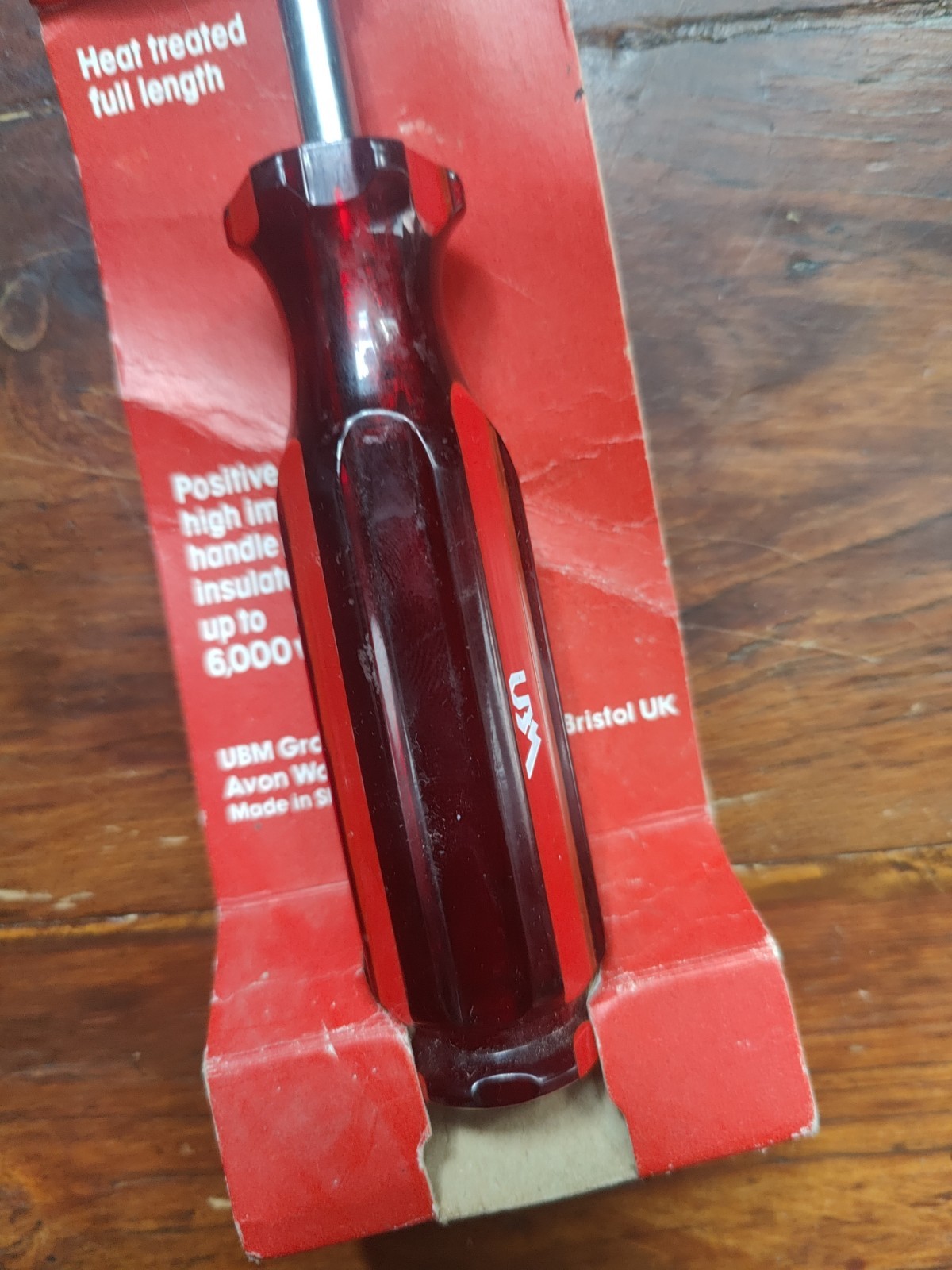 UBM Pozidriv Screwdriver No.3 Chromium Plated Vanadium Steel Insulated 6000V