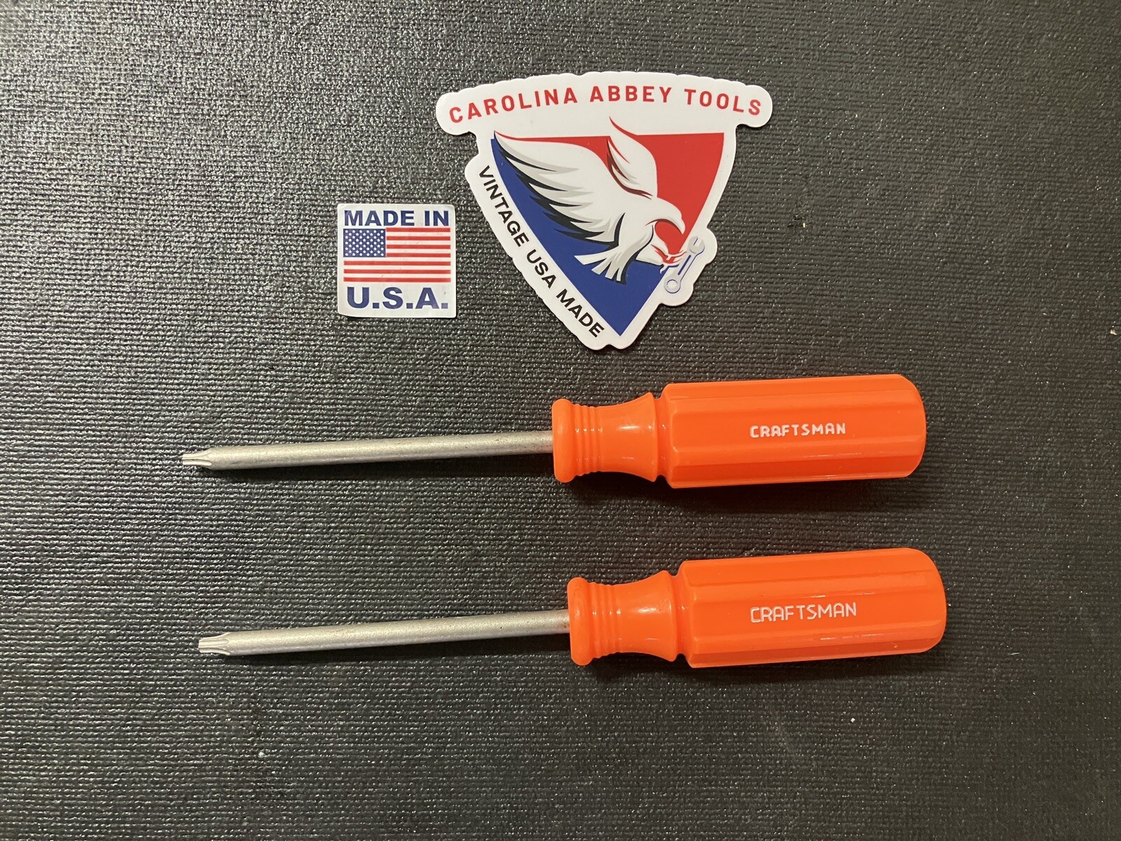 NOS Sears Craftsman Hi Viz Orange Torx Screwdrivers (2) T10 & T15 41555 WF USA