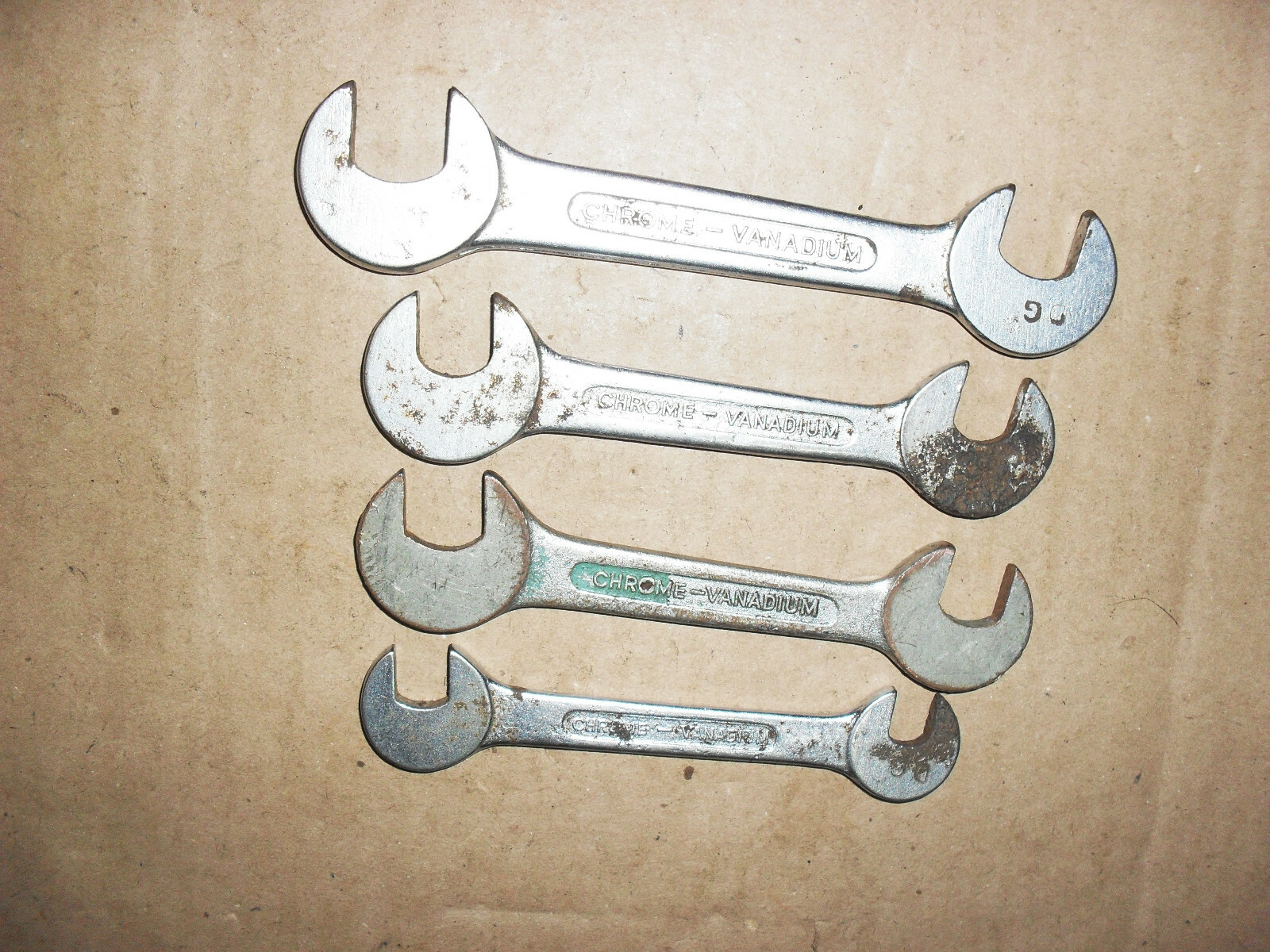 ELORA No.145 SPANNERS SIZES; (5/8×9/16) & (1/2×7/16) & (3/8×5/16) & (1/4Wx3/13W)