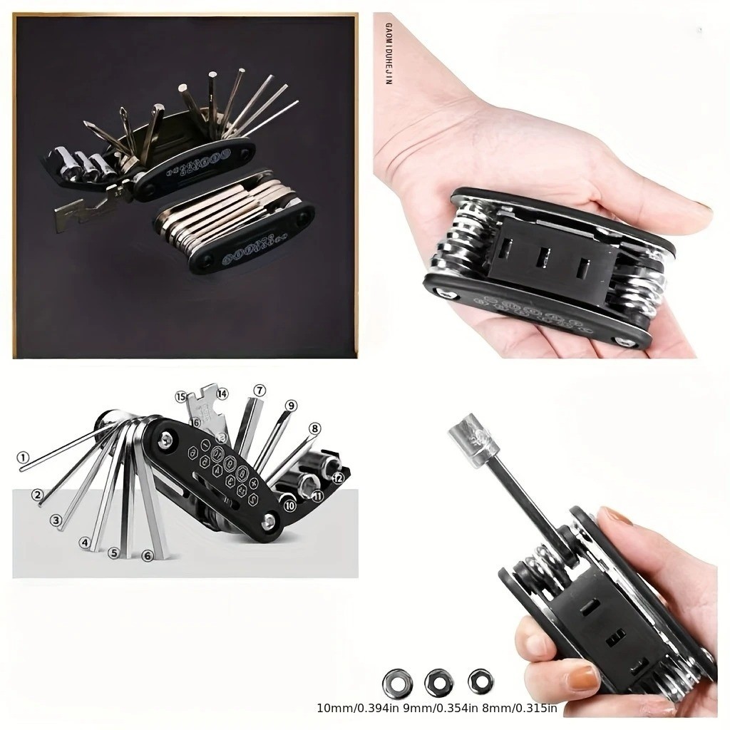 16-in-1 Socket Wrench Set – Rotating Head, Durable Steel for Car & Home Repairs