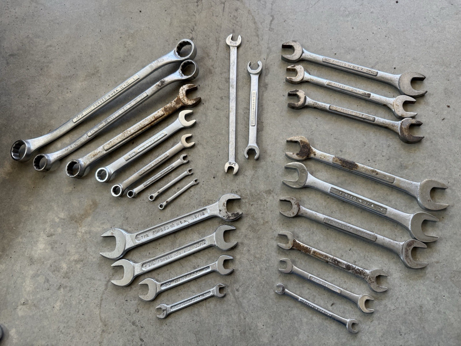 23 Piece Lot of Craftsman (& Sears) Wrenches – Combination – Various Sizes/Used