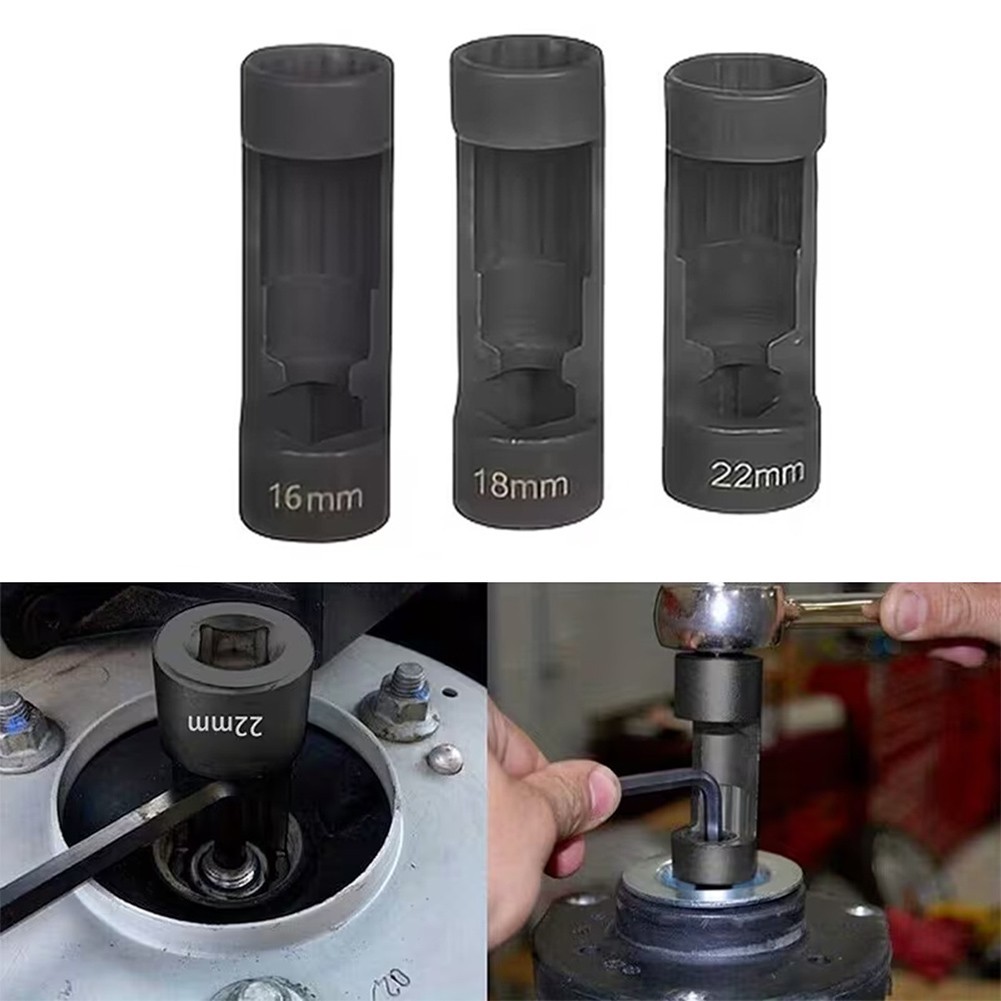Chromium Vanadium Steel 1/2 Inch Drive 12 Point Strut Socket 16mm 18mm 22mm