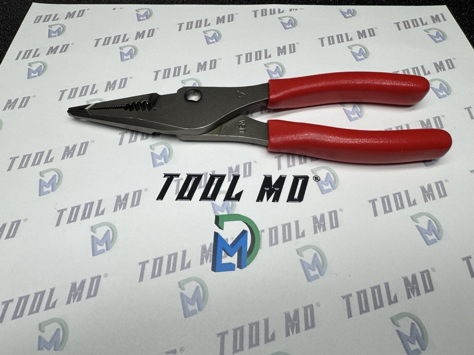 Snap-on Tools USA NEW RED 7″ Talon Grip Long Nose Slip Joint Pliers LN46ACF