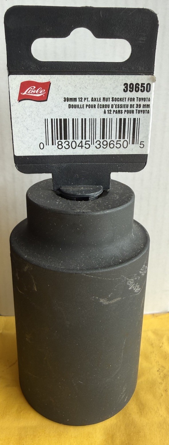 🔥Great NEW 39mm 12 pt Axle Nut Socket by Lisle Tool Corporation # 39650 🚙 💨