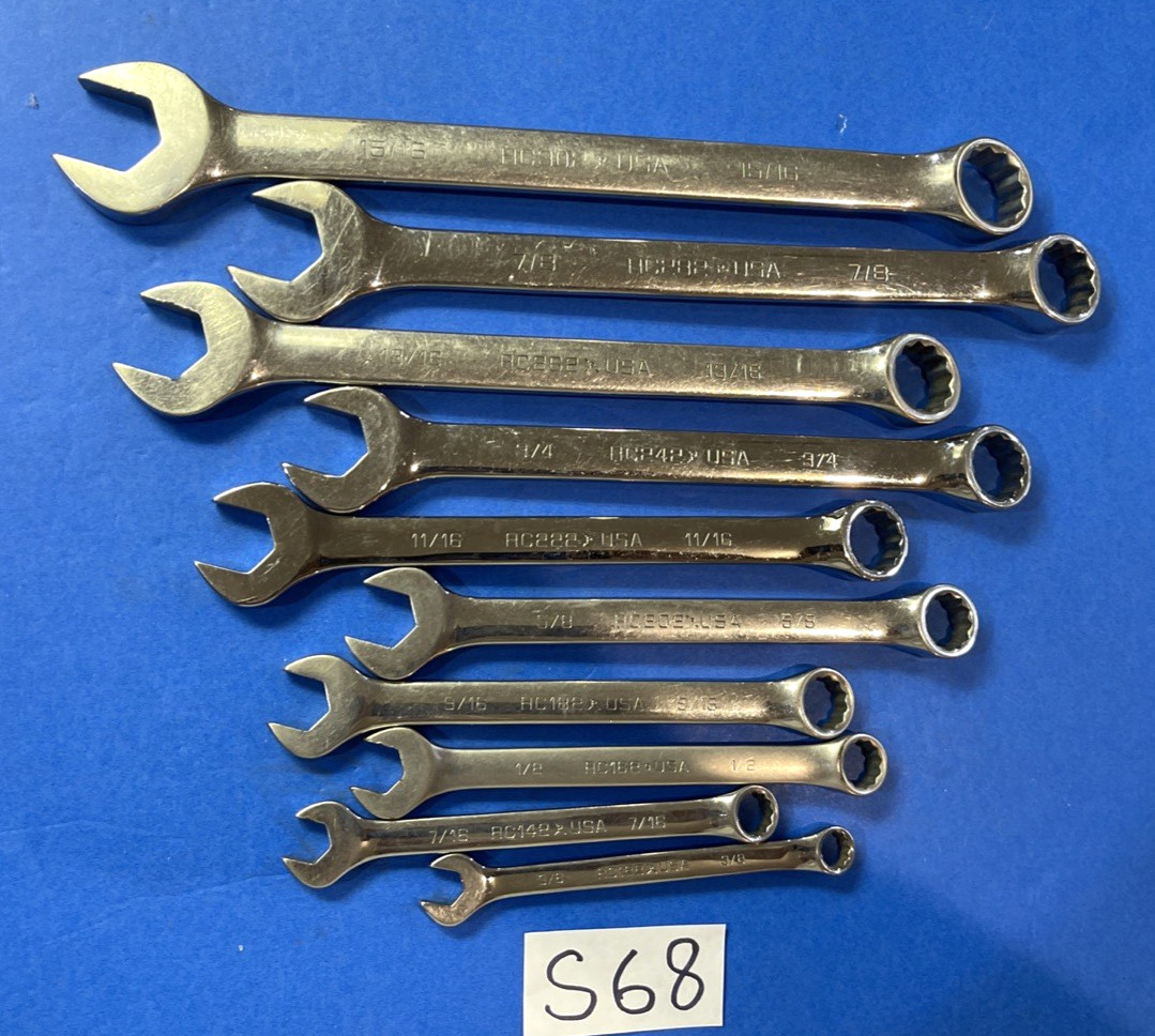 MATCO TOOLS 10 PIECE SAE. COMBINATION WRENCH SET 12 POINT 3/8 TO 15/16 INCH