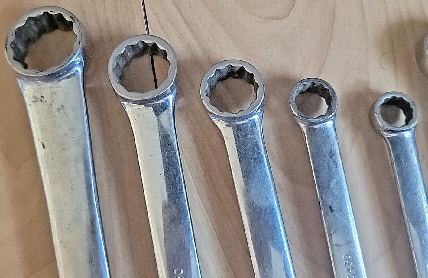 Snap-On Wrenches Combination SAE OEX & OSH 7/8 3/4 11/16 9/16 1/12 7/16 3/8 READ
