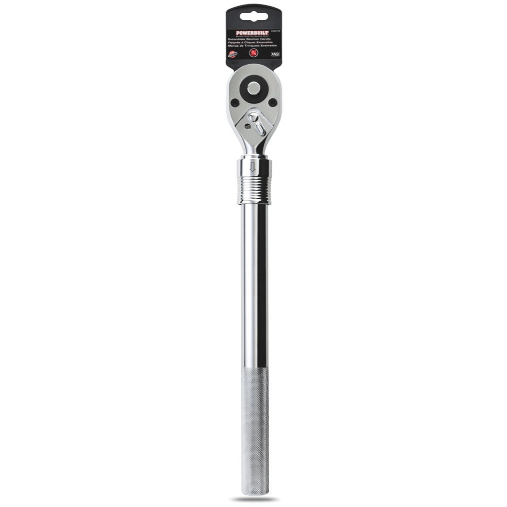 Powerbuilt 3/4 Inch Drive 24 Tooth Extendable Ratchet – 940745