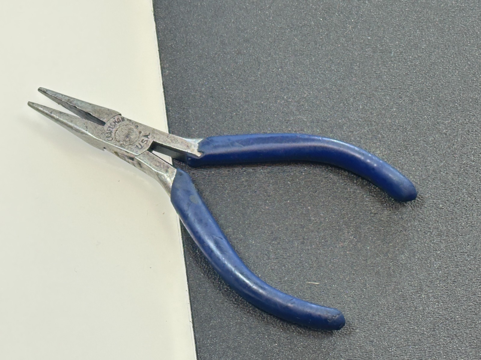 🇺🇸 Craftsman Tools USA Dark Blue Handle Grip (Rare) Needle Nose Pliers 6″ Long
