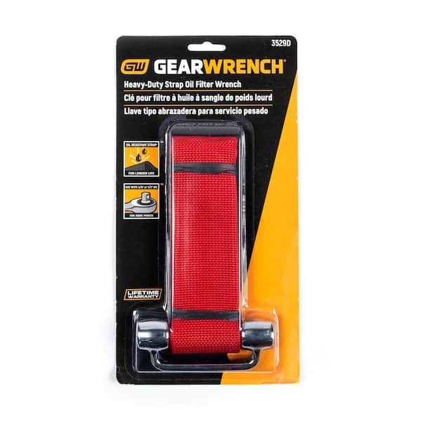 GEARWRENCH 3/8″ & 1/2″ Drive Heavy-Duty Oil Filter Strap Wrench, 3529D
