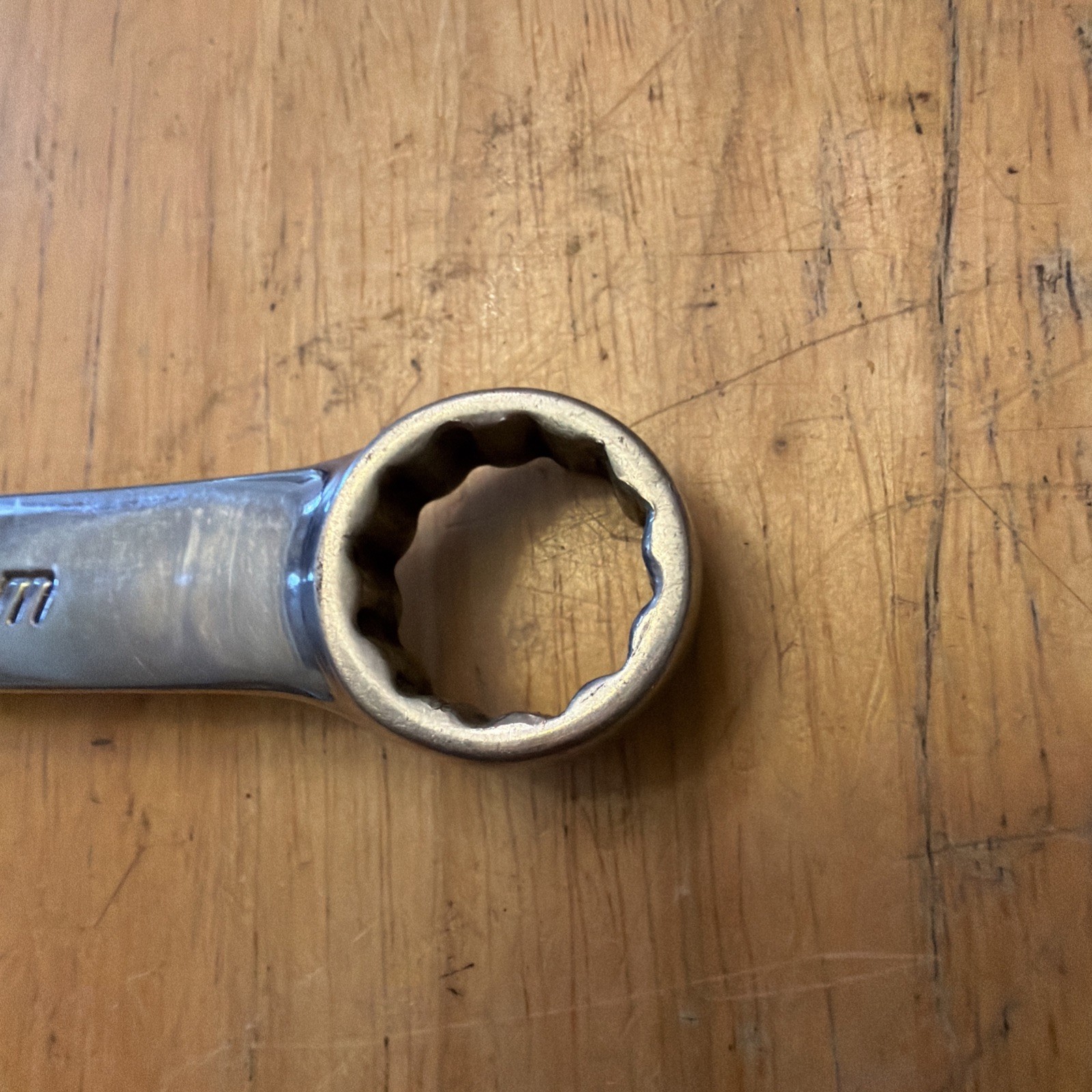 Snap On Tools USA Metric OEXM170B 17mm Chrome Combination Wrench, 12 Point Used