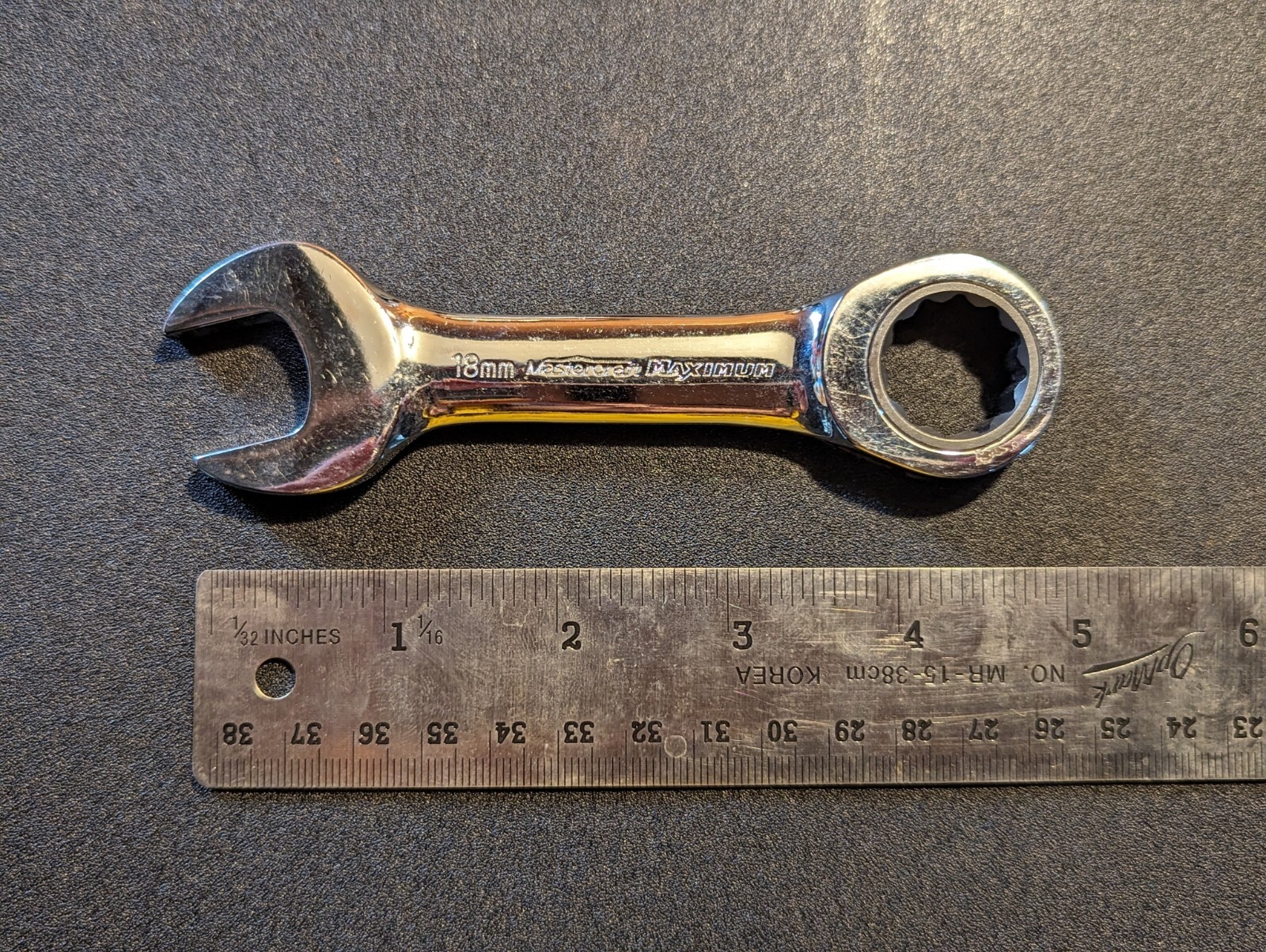 18mm Ratcheting Wrench Mastercraft Maximum – Short Handle