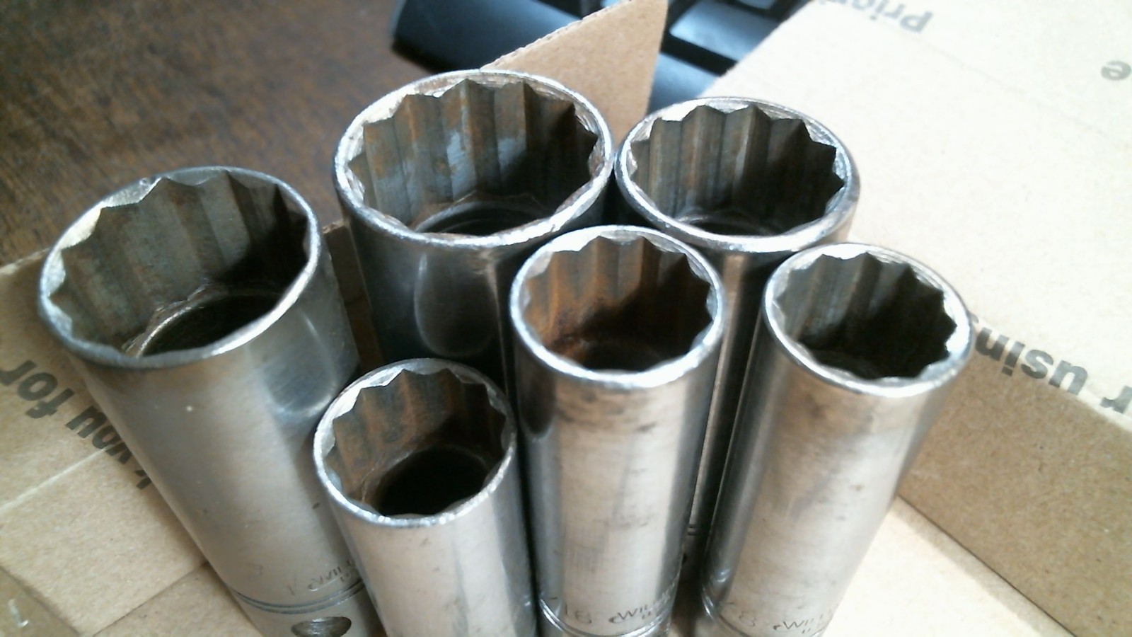 Williams 6 Deep Sockets 12 Point USA USED 5/8 TO 1 1/16 FREE USA EXT