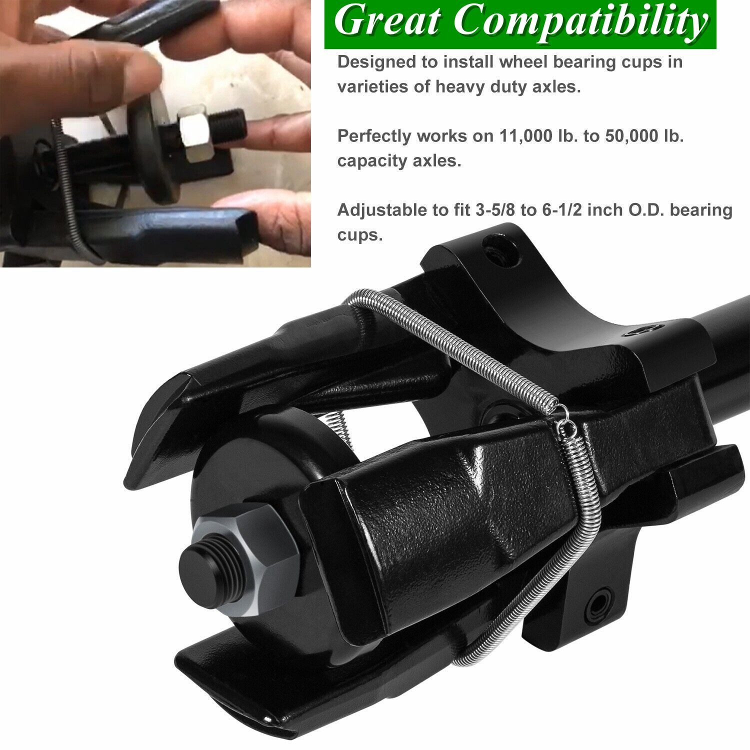 7180 Wheel Bearing Cup Remover Installer Tool For 3 5/8″ to 6 1/2″ OD Bearing