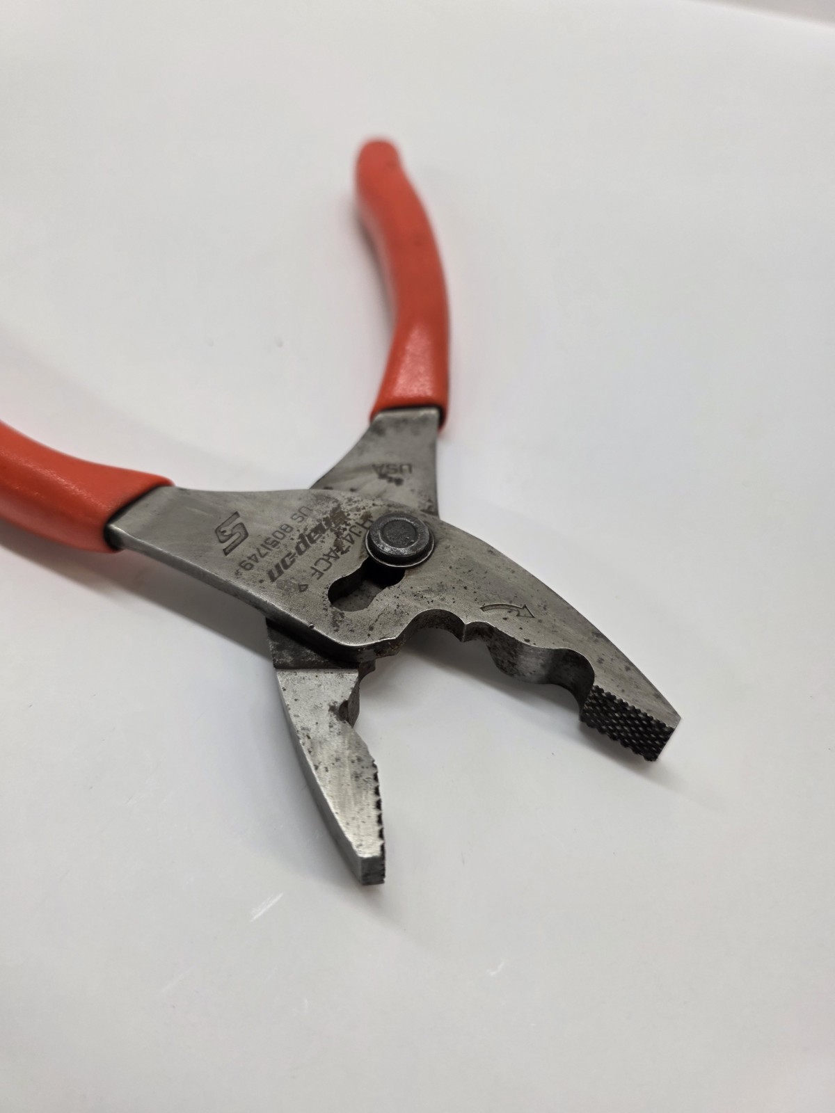 Snap-On Tools HJ47ACF 8″ Talon Grip FlankJaw Slip-Joint Pliers Orange