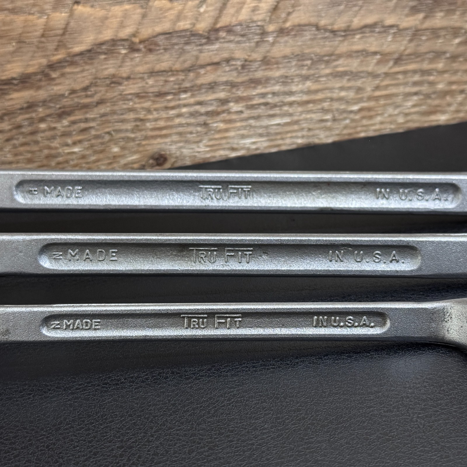 Vintage TRU-FIT 12PT Offset Box End Wrench Set 3-pc Forged Steel 1/2″ – 7/8″ USA