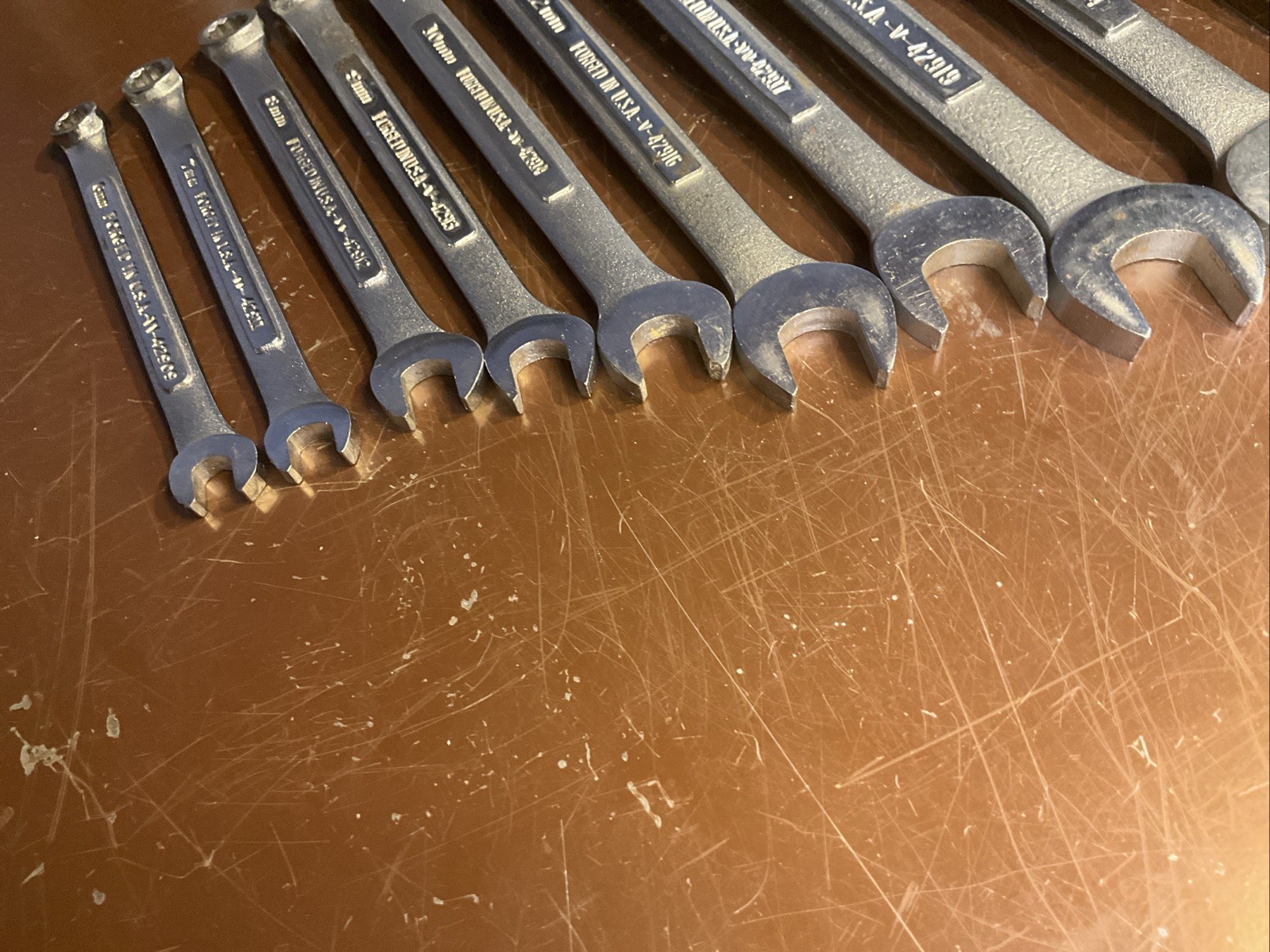 Craftsman USA -VV- Series 10PC Metric Combination Wrench Set 6mm-17mm