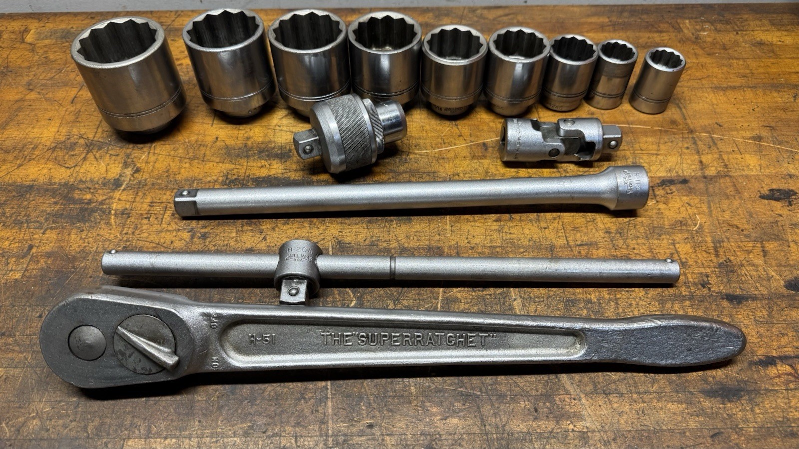 Williams 3/4″ Drive Socket Set 1-1/16” To 2-3/8” Heavy Duty Industrial Set