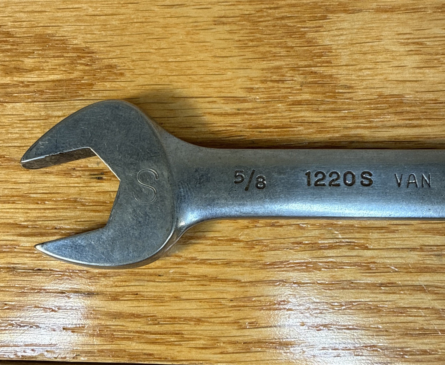 1940s Van Herbrand Chrome 1220S 5/8” Combination Wrench