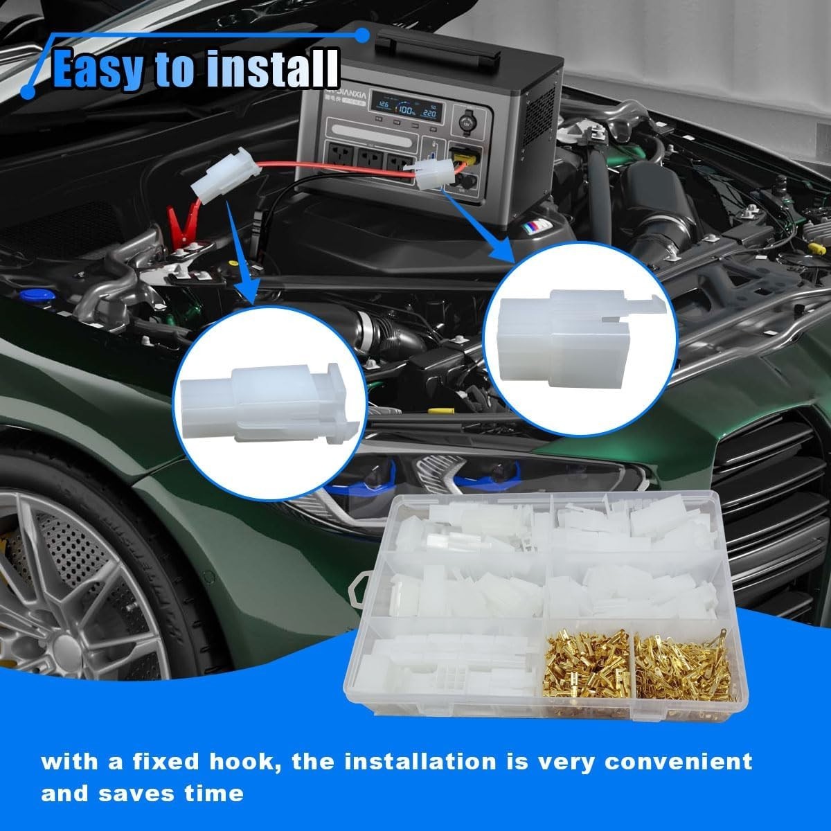 432pcs Automotive Electrical Wire Connectors Kit 1 2.8mm 2 3 4 6 9 Pin