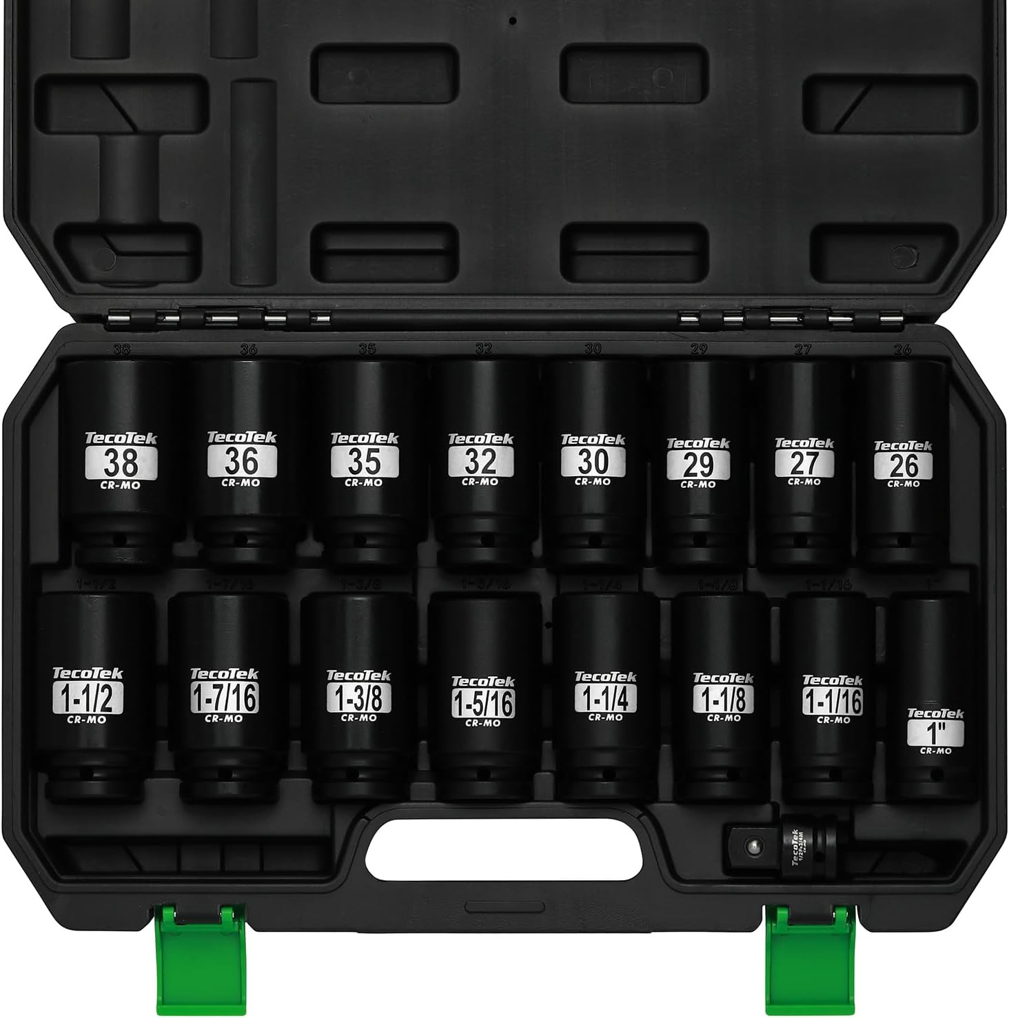 3/4″ Drive Deep 6-Point Impact Socket Set 1/2″ F to 3/4″ M Impact Socket Adapter