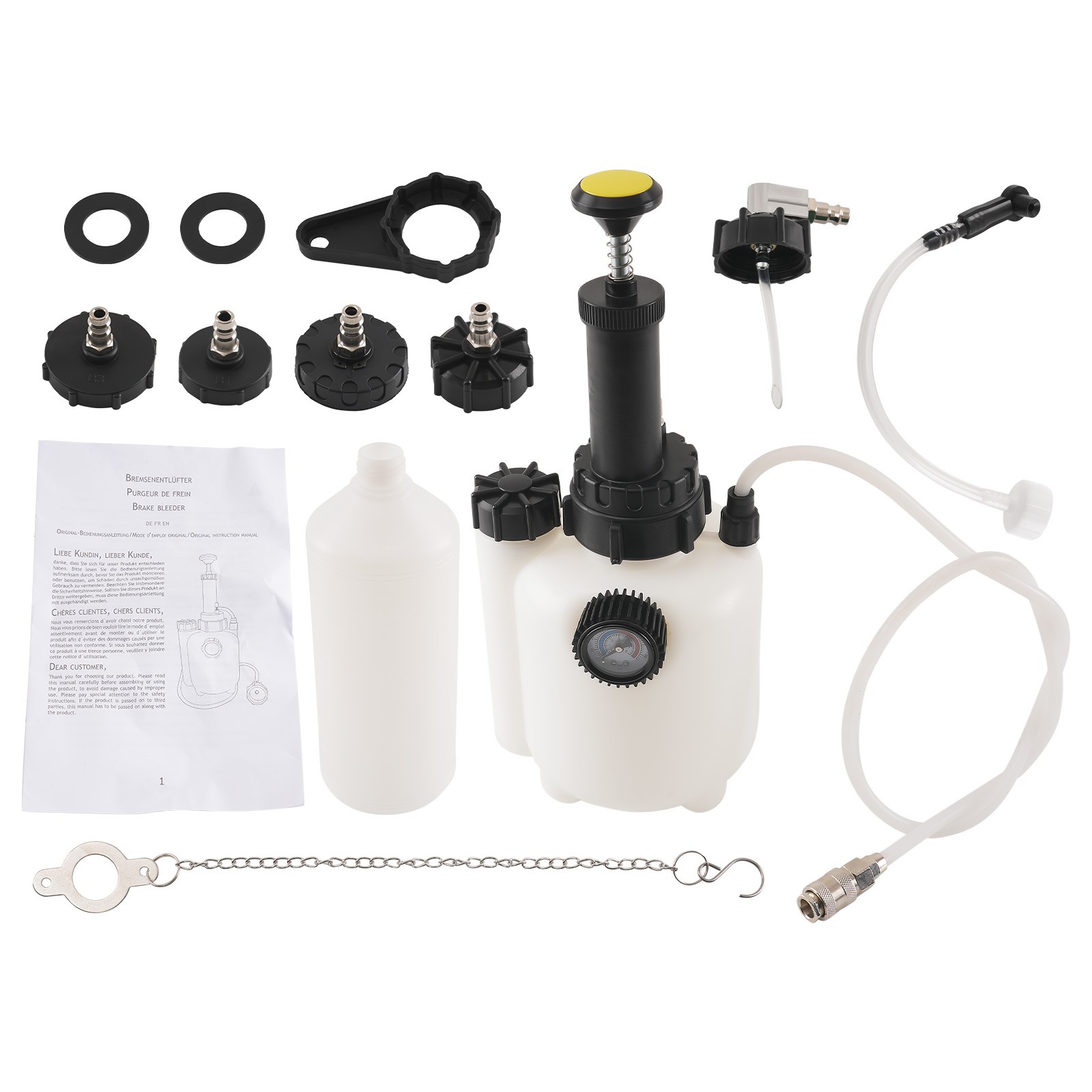 3L Brake Bleed Kit Manual Brake Bleed Fluid Pump Kit plastic