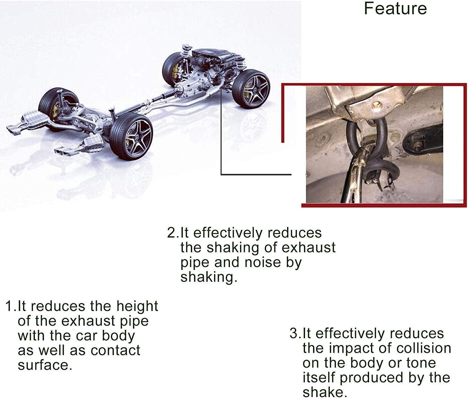 O-Ring Car Exhaust Rubber Hanger Insulator Bracket Bushing Mount Universal 4Pcs