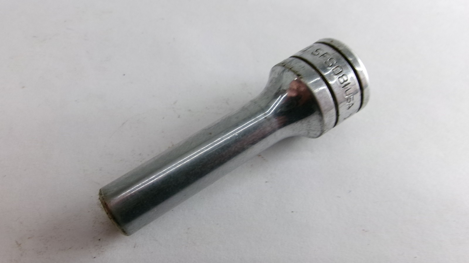 Snap-on tools 3/8″ drive 1/4″ SAE Deep 6 point Socket SFS081 USA Nice!