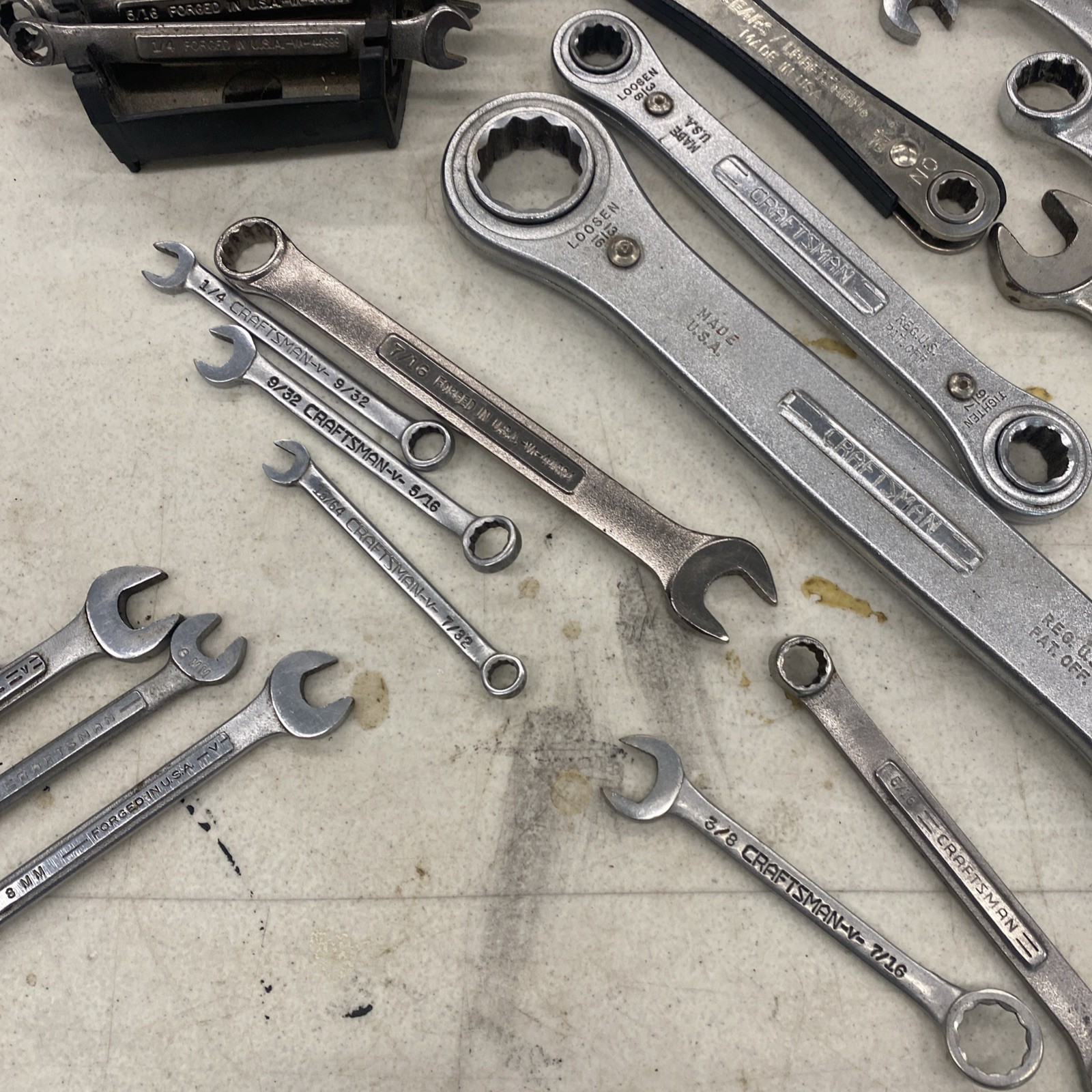 45+ pc. Lot Vintage Craftsman USA Combination Wrenches, SAE & Metric, M0901